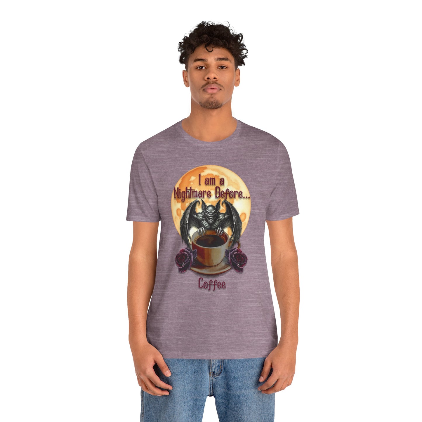 T-shirt - Halloween - Nightmare Before Coffee (1a) - Front Only