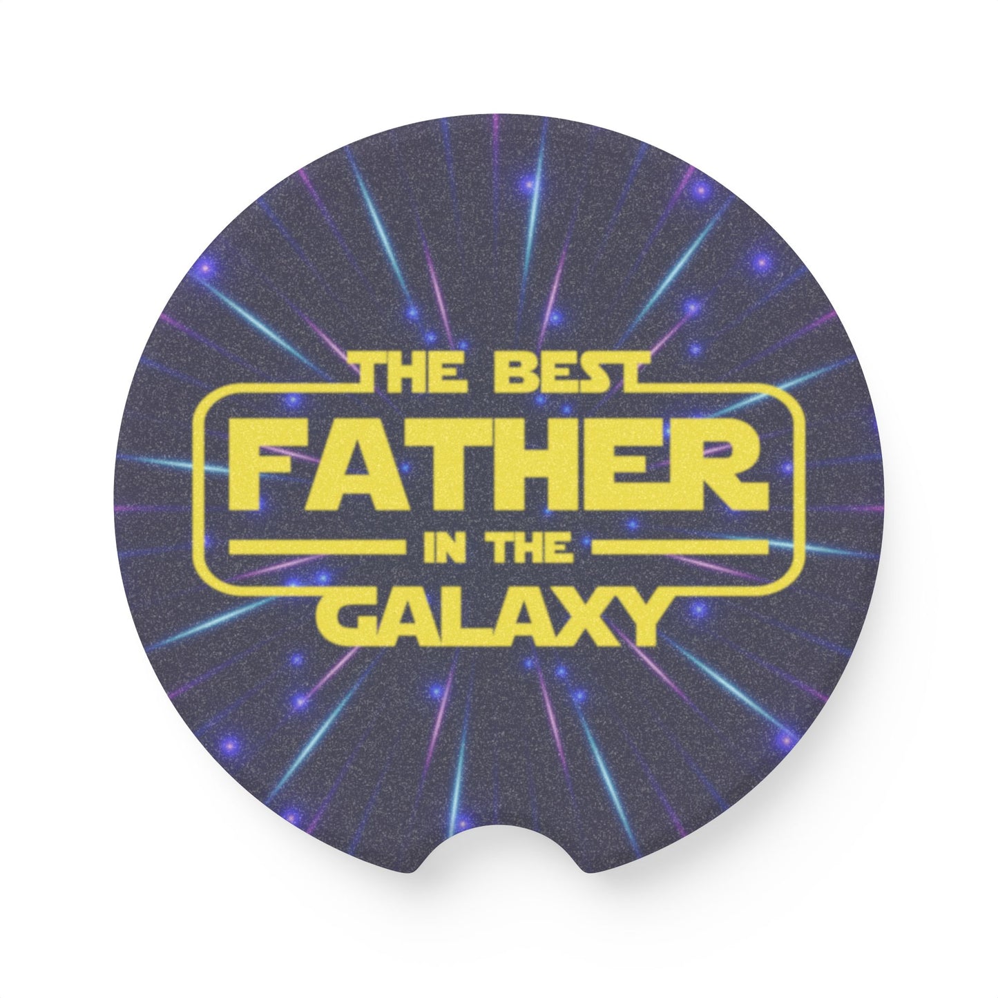 Soapstone Car Coaster - Dad - Best Father in Galaxy (1)