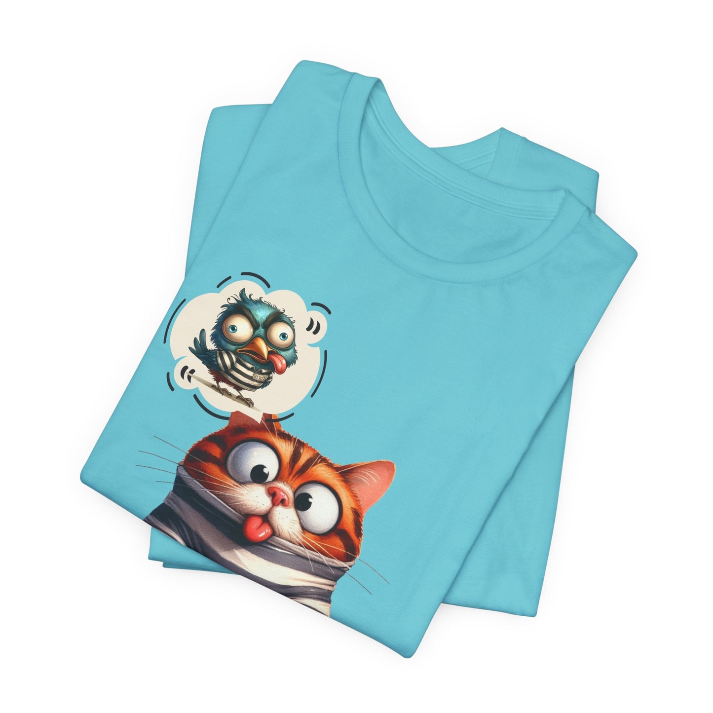 T-Shirt - Animal - Cat - I ate the jail bird (1a)