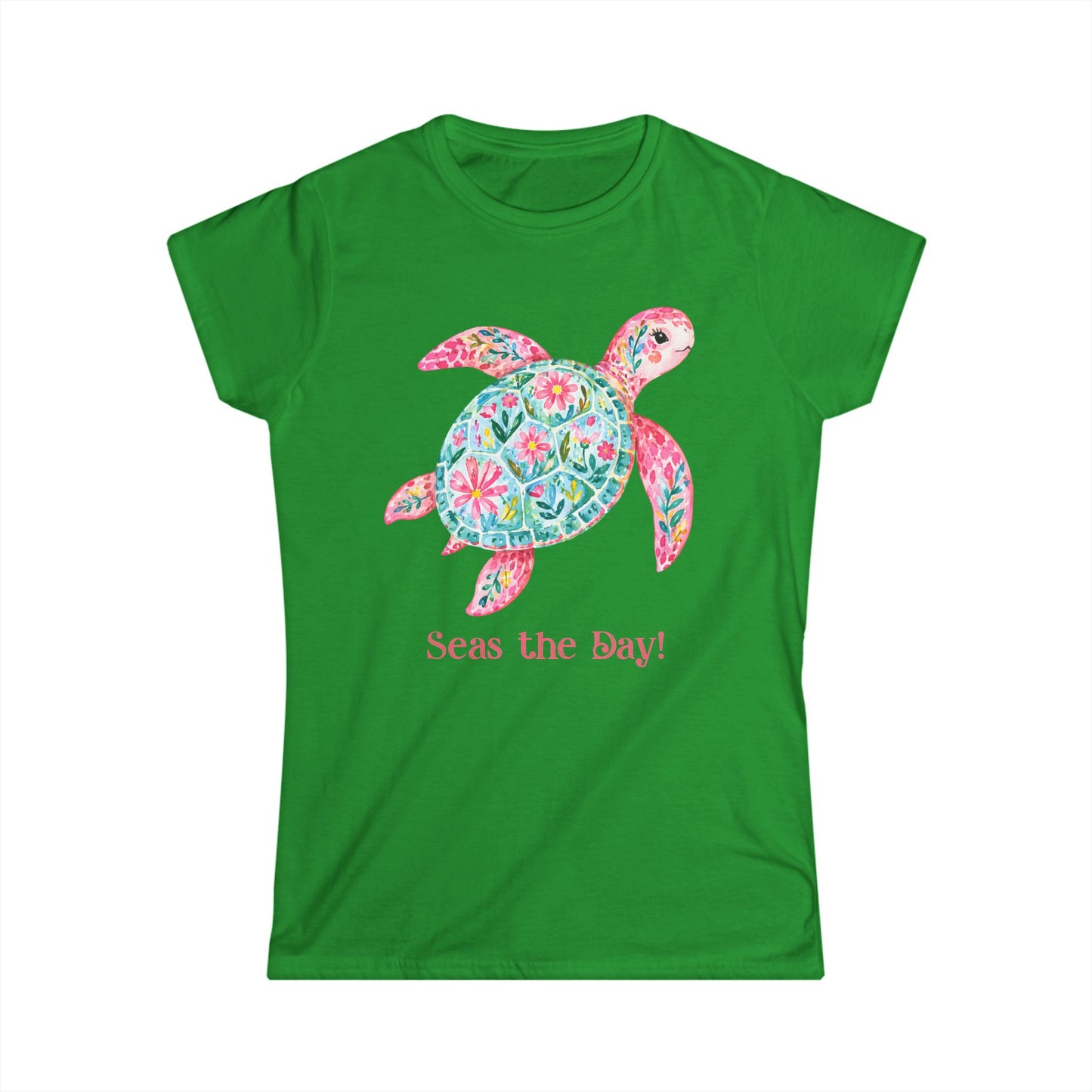Female T-Shirt - Animal - Seas the Day Turtle (01)