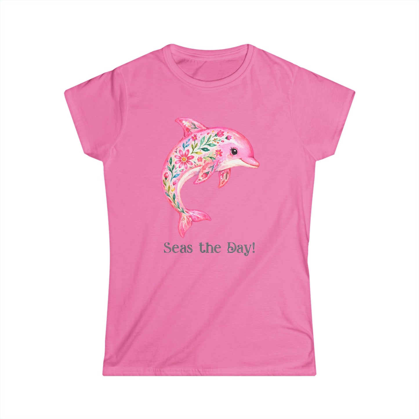 Female T-Shirt - Animal - Seas the Day Dolphin (01)