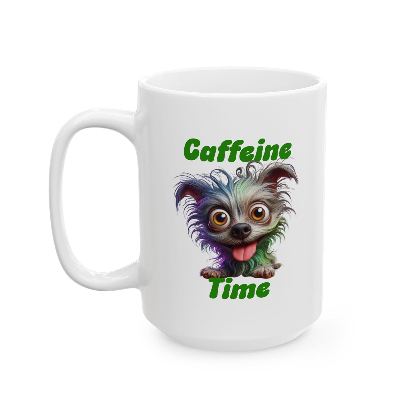 Ceramic Mug - Caffeine Time with dog (3)