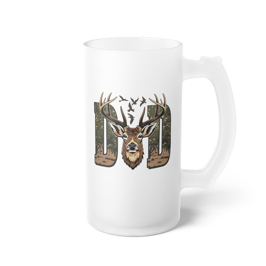 Frosted Glass Beer Mug - Dad - Hunting Dad (1)