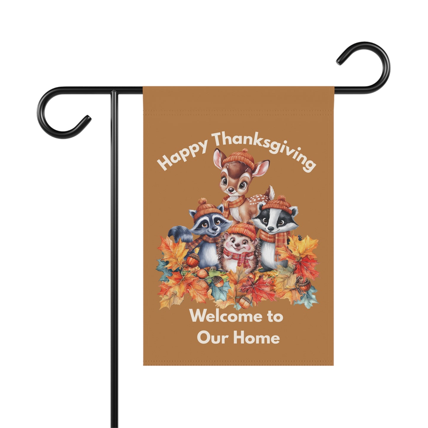 Garden Flag - Thanksgiving -  Autumn Animals (01a)