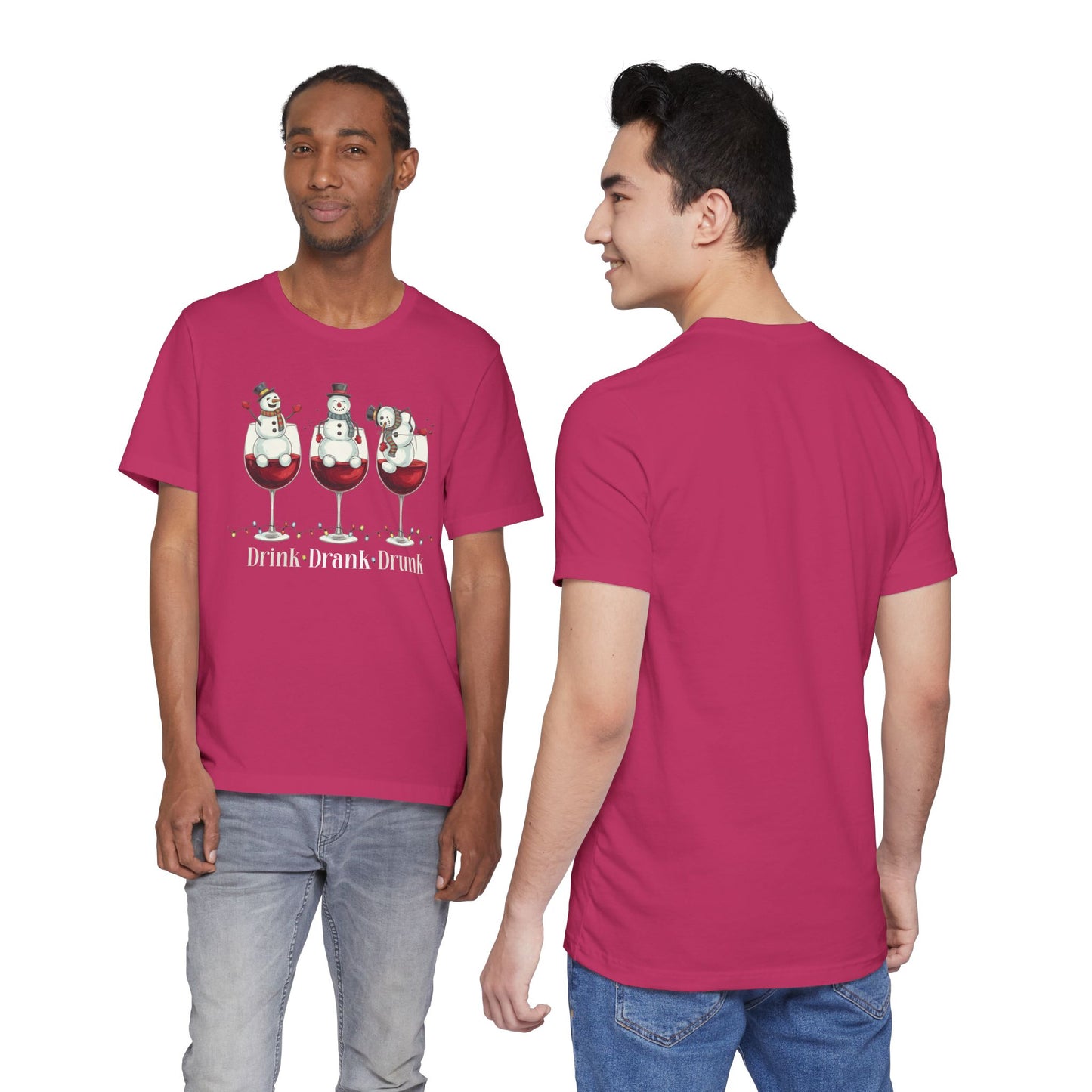 T-shirt - Christmas - Wine Snowmen (01)