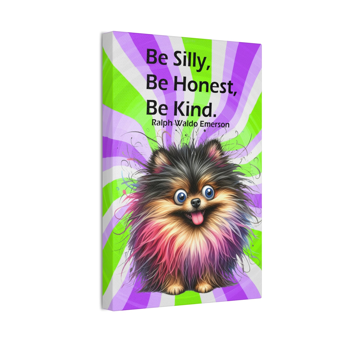 Canvas Art - Inspiring - Be Silly, Be Honest, Be Kind - Dog 02