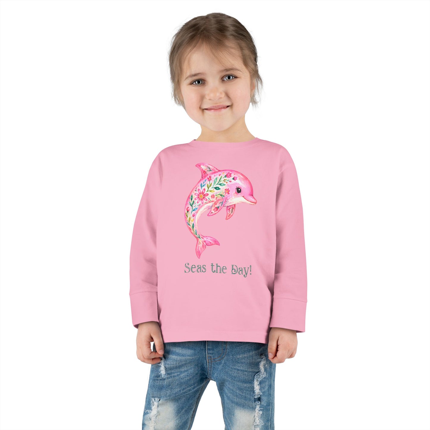 Toddler LS Tee - Animal - Seas the Day Dolphin (01)