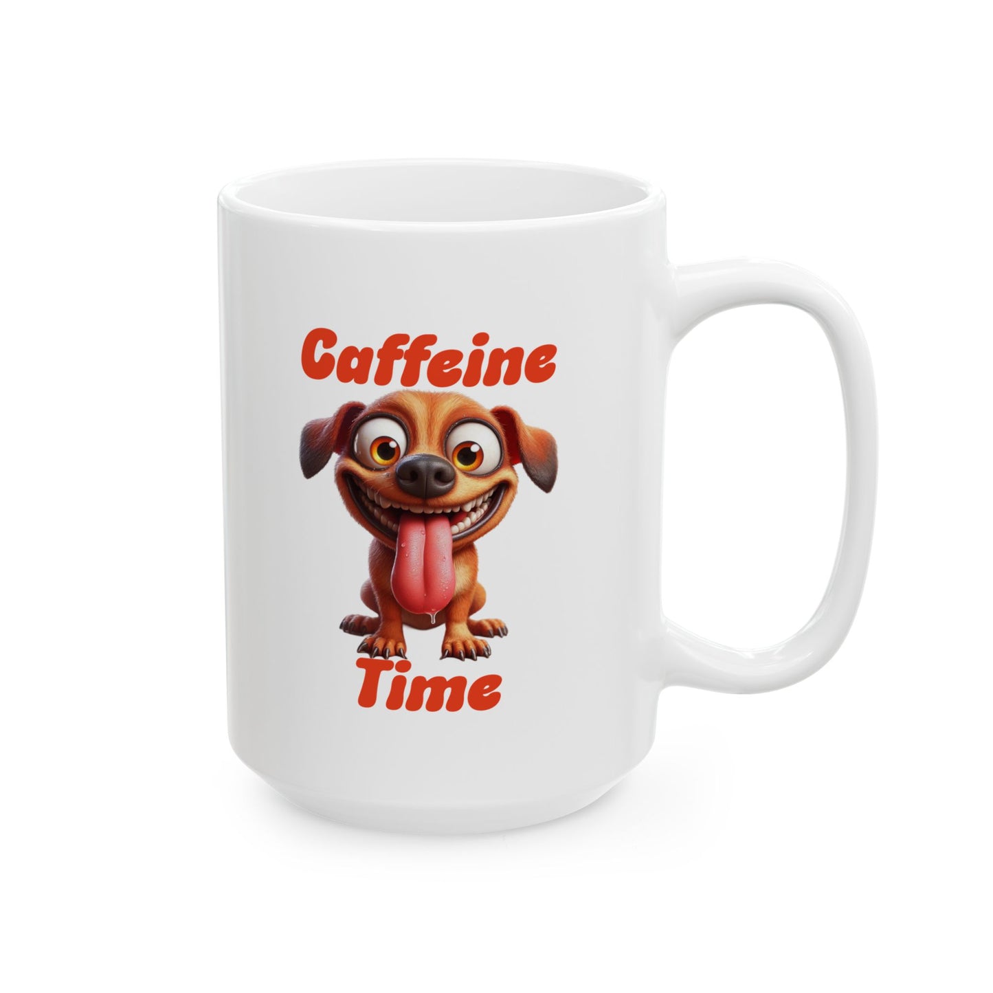 Ceramic Mug - Caffeine Time with dog (2)
