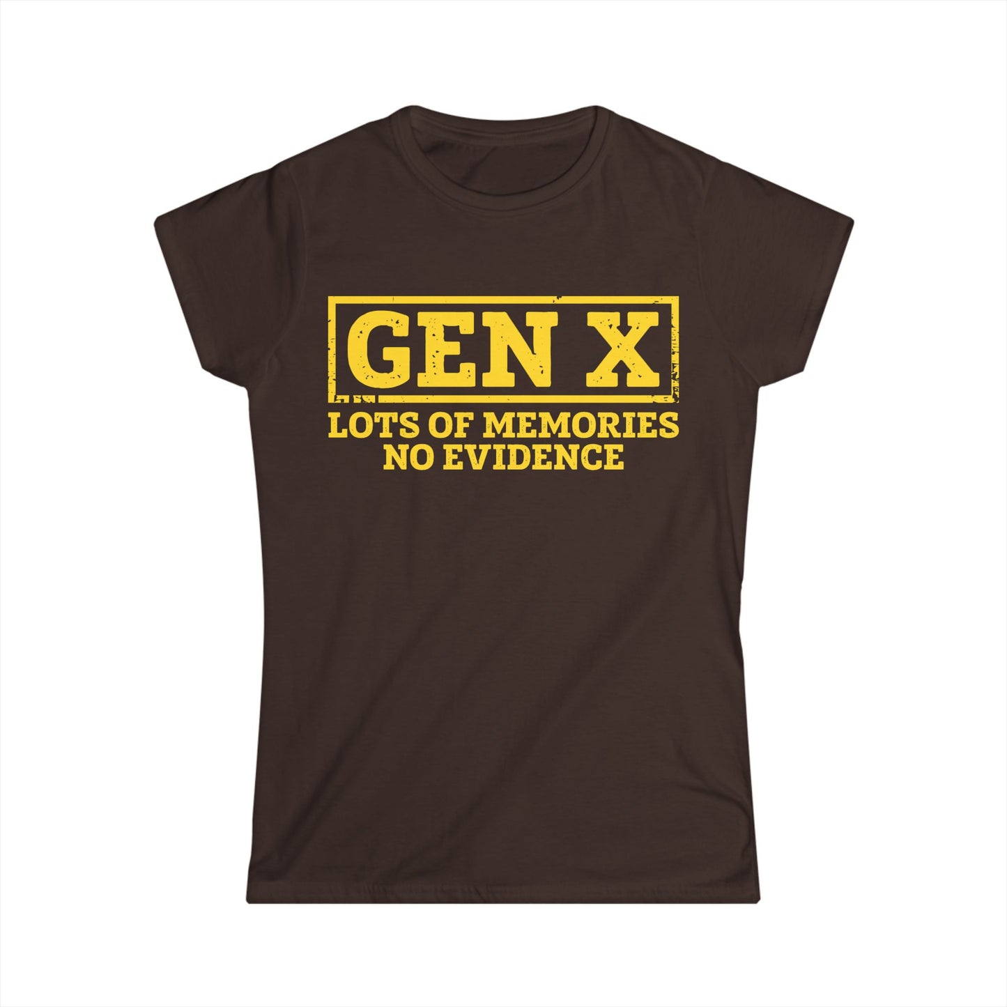 Female T-Shirt - Sassy  - GenX No Memories (01-yellow)
