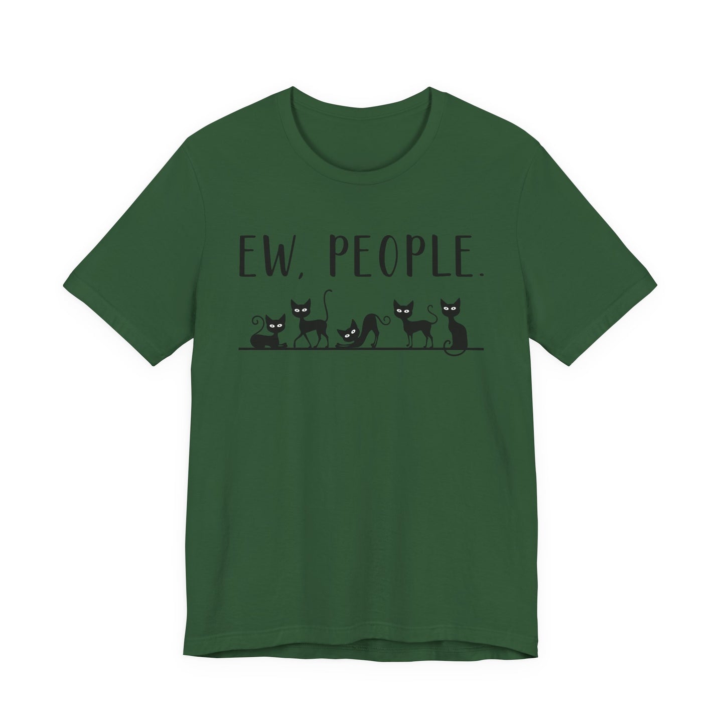 T-Shirt - Animal Lover - Ew People with Black Cats (01)