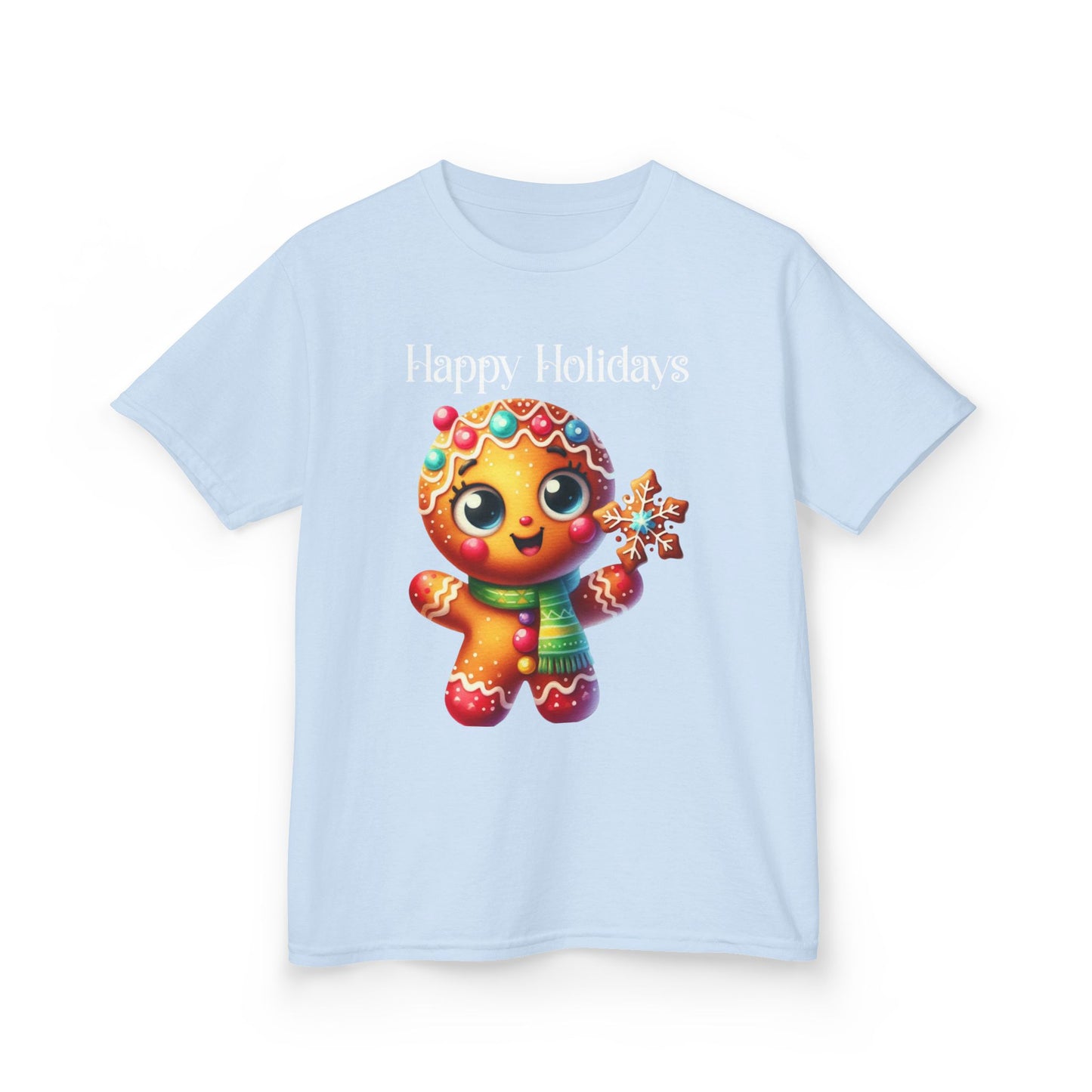 Child Tee - Christmas - Gingerbread - Happy Holidays (03a)