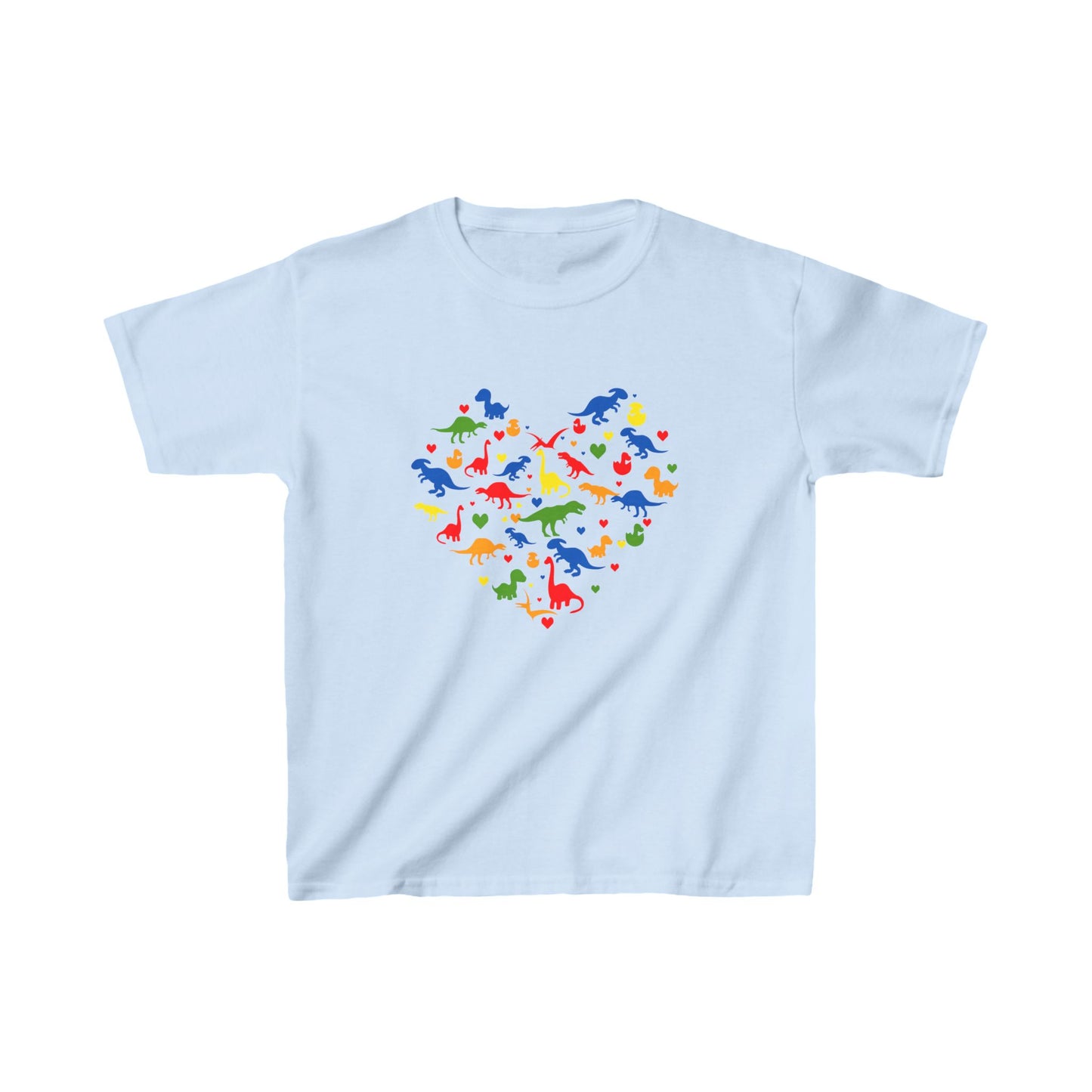 Kid T-Shirt - Dinosaur making Heart (1)