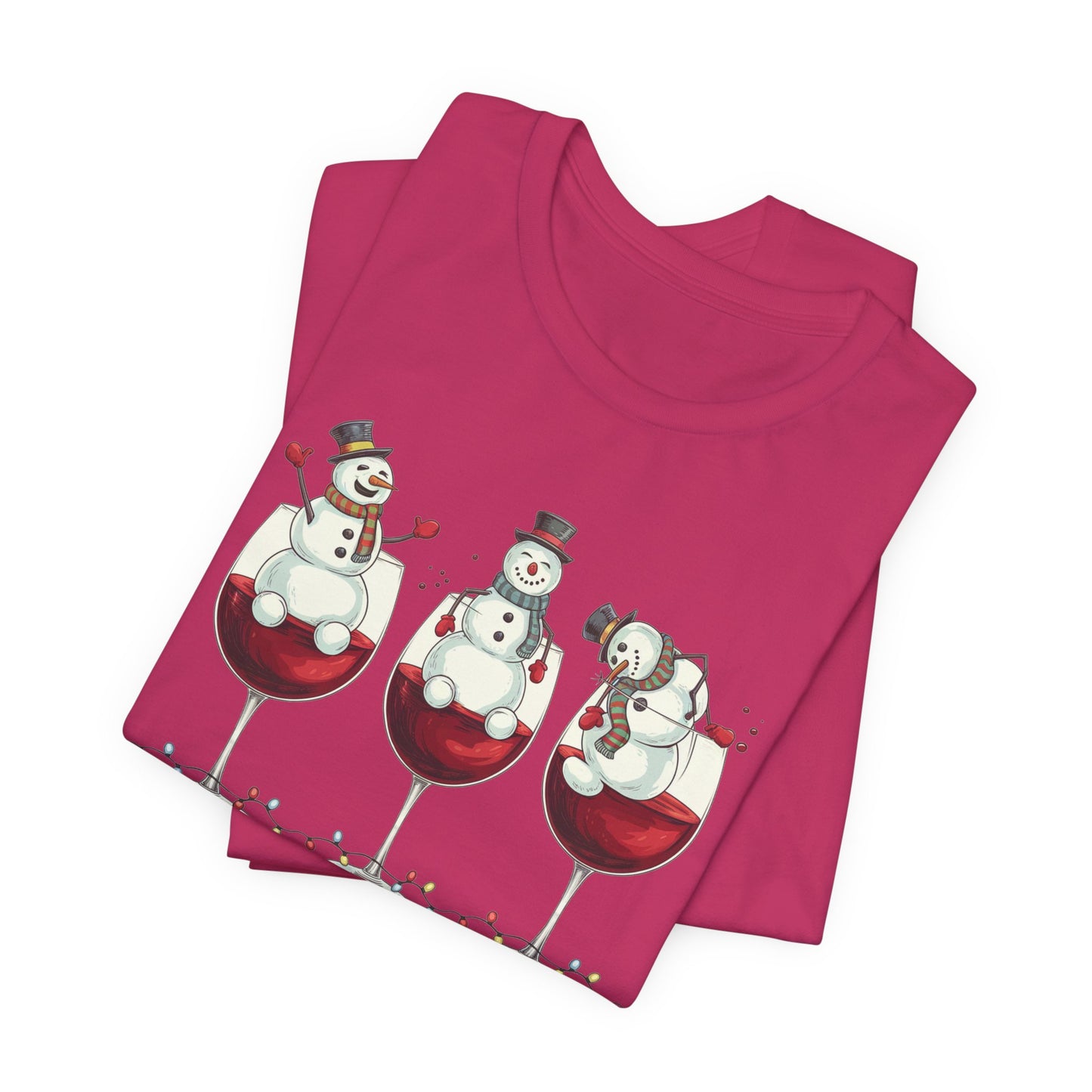 T-shirt - Christmas - Wine Snowmen (01)