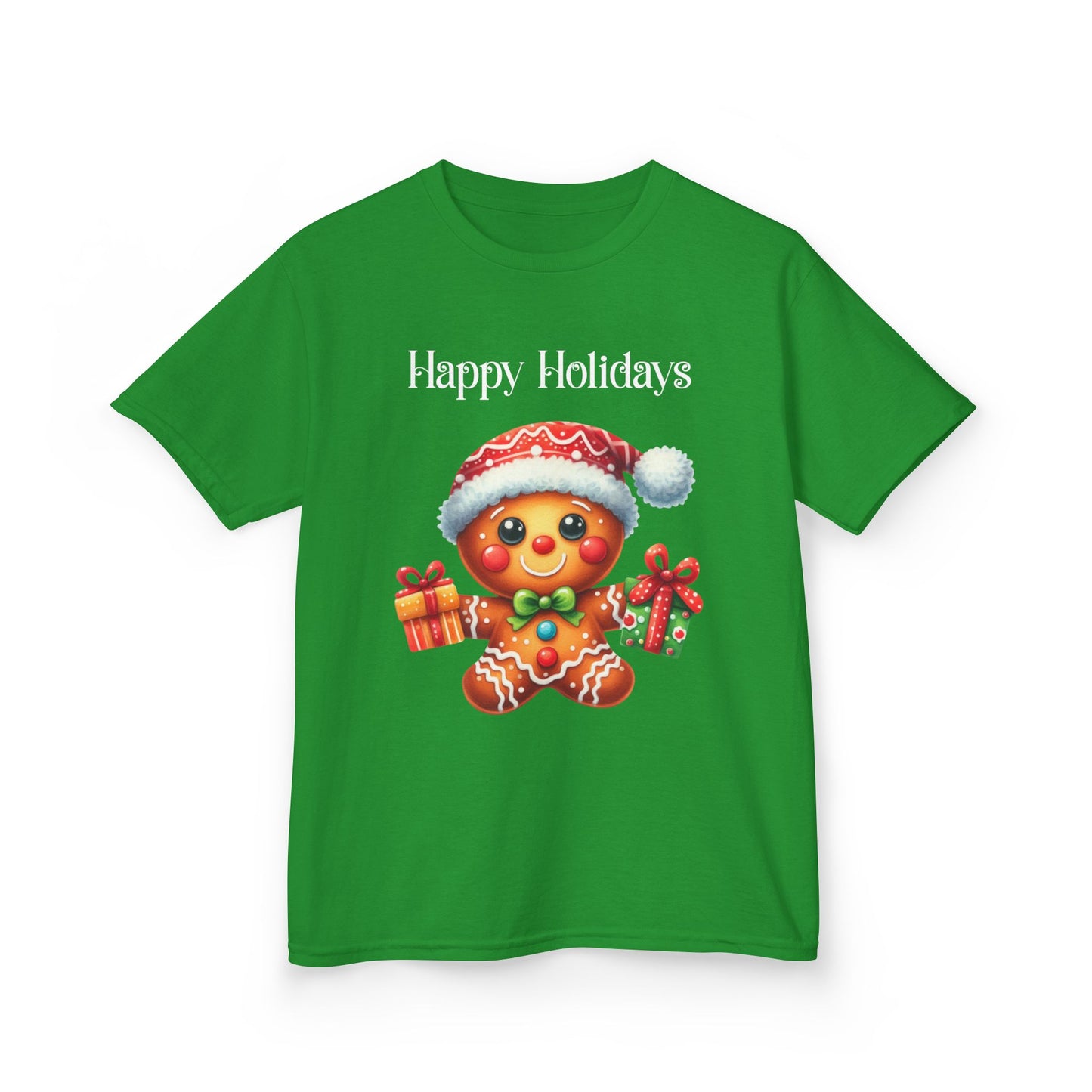 Child Tee - Christmas - Gingerbread - Happy Holidays (01a)