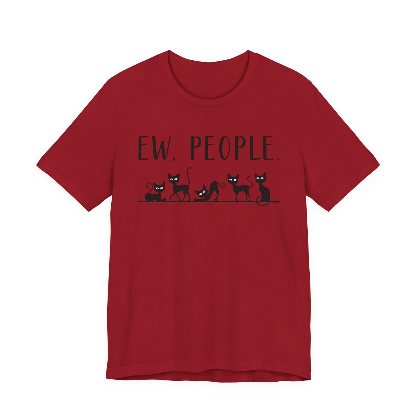 T-Shirt - Animal Lover - Ew People with Black Cats (01)