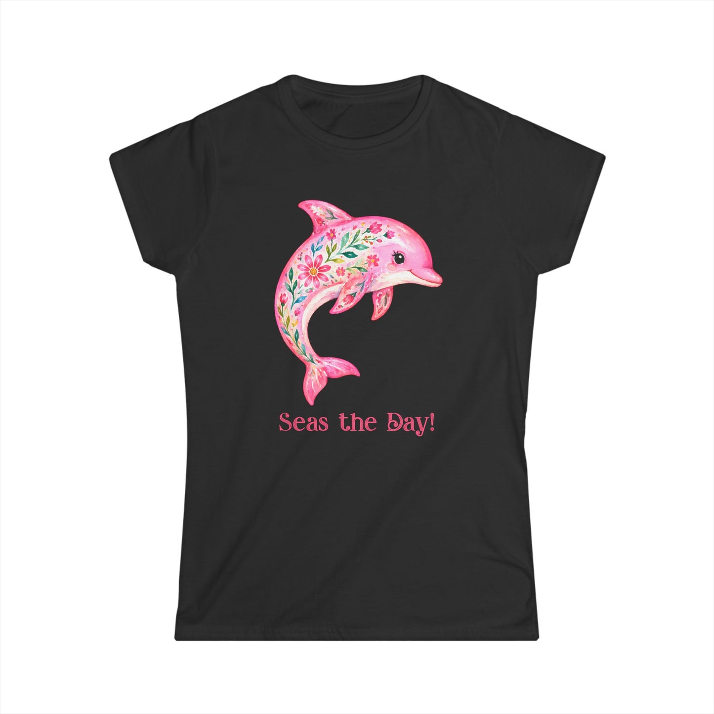 Female T-Shirt - Animal - Seas the Day Dolphin (01)
