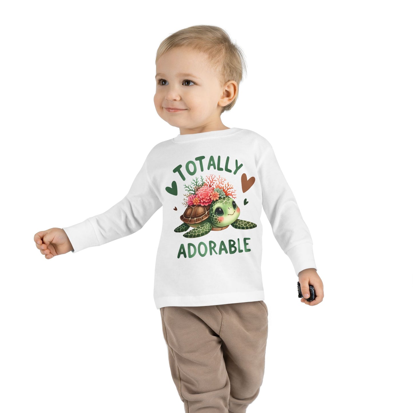 Toddler Long Sleeve Tee - Adorable Sea Turtle (1)