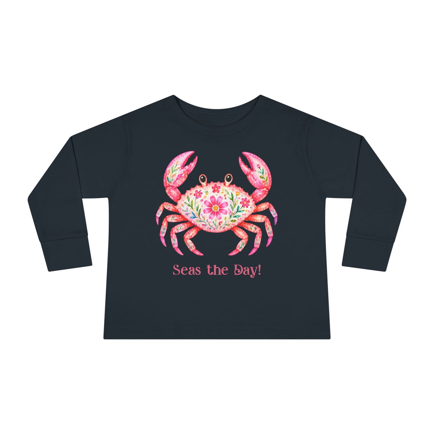 Toddler LS Tee - Animal - Seas the Day Crab (01)