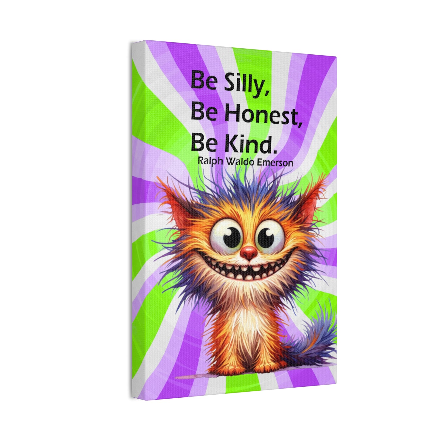 Canvas Art - Inspiring - Be Silly, Be Honest, Be Kind - Cat 01