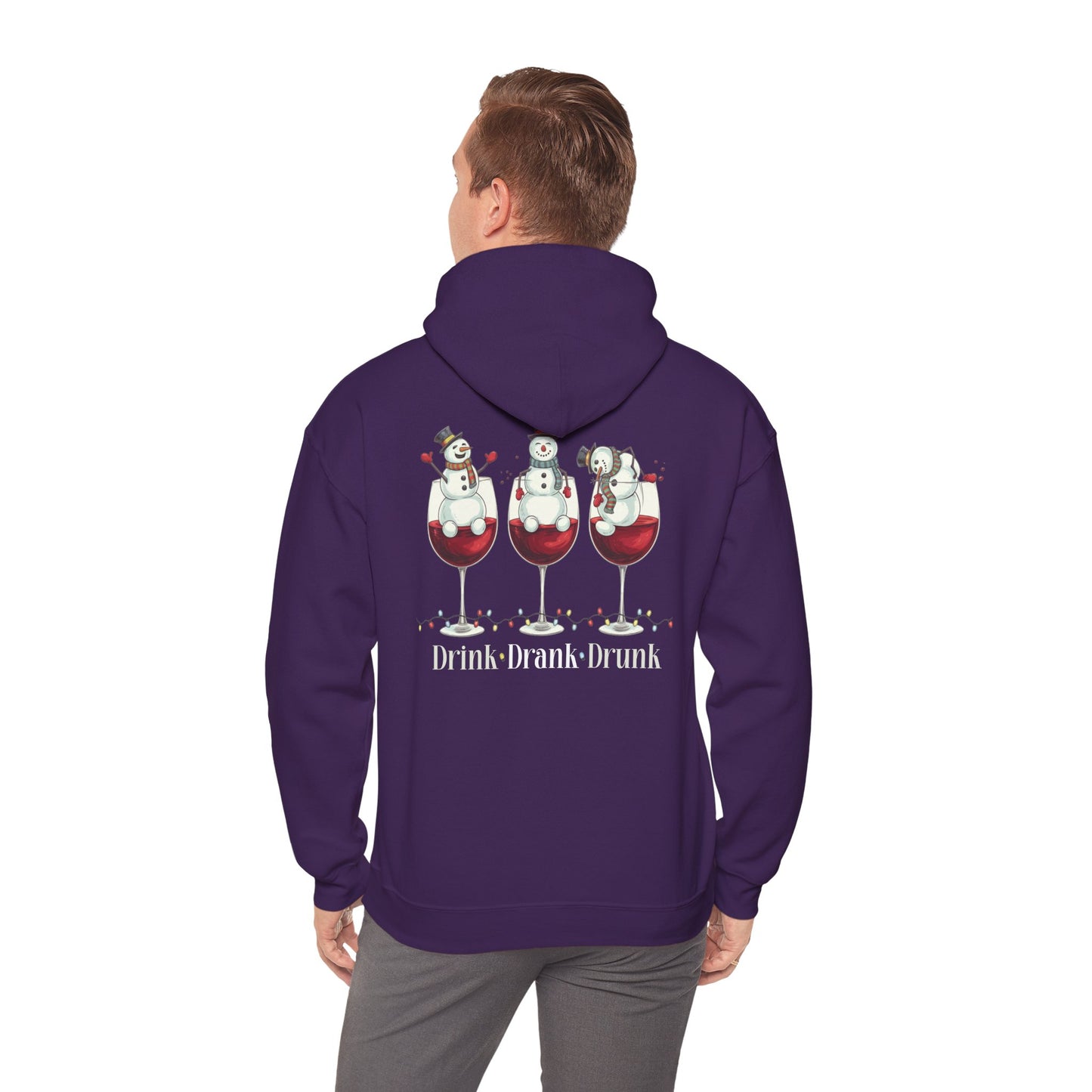Heavy Blend Hoodie - Winter - Snowmen Drink Drank Drunk (01)