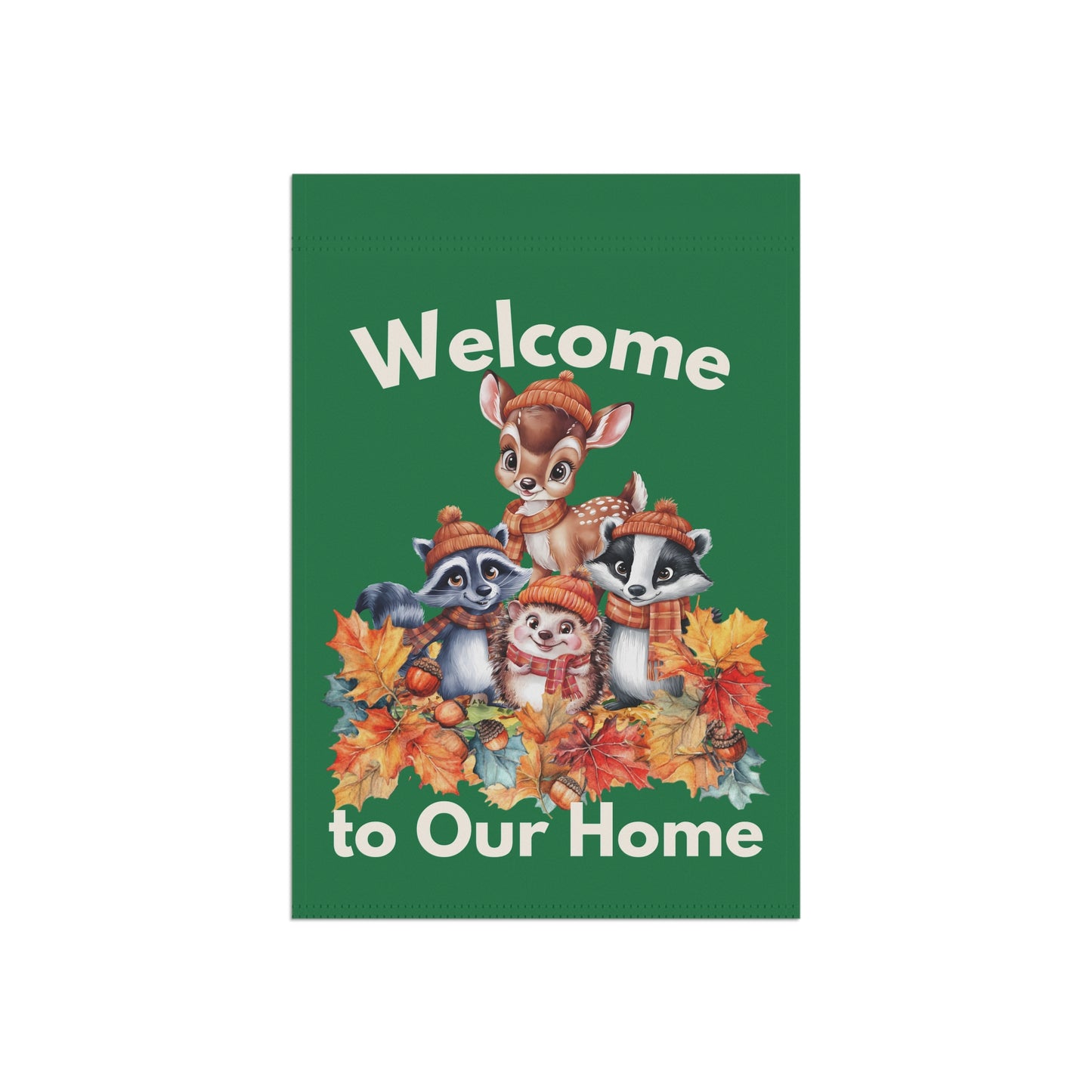 Garden Flag - Autumn -  Welcome Autumn Animals (01a)