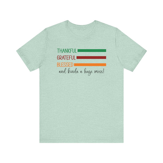 T-shirt - Christian - Thankful, Grateful, Blessed & Crazy (1a)