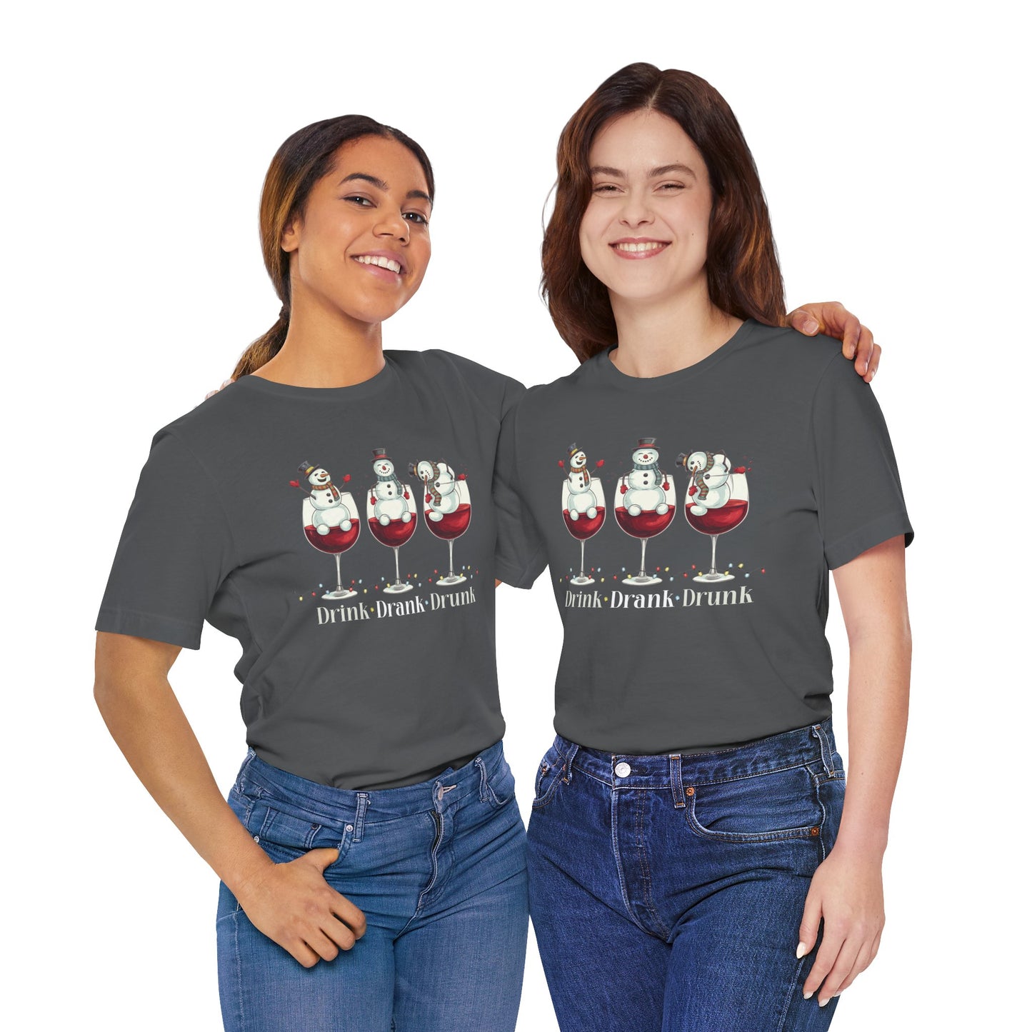 T-shirt - Christmas - Wine Snowmen (01)
