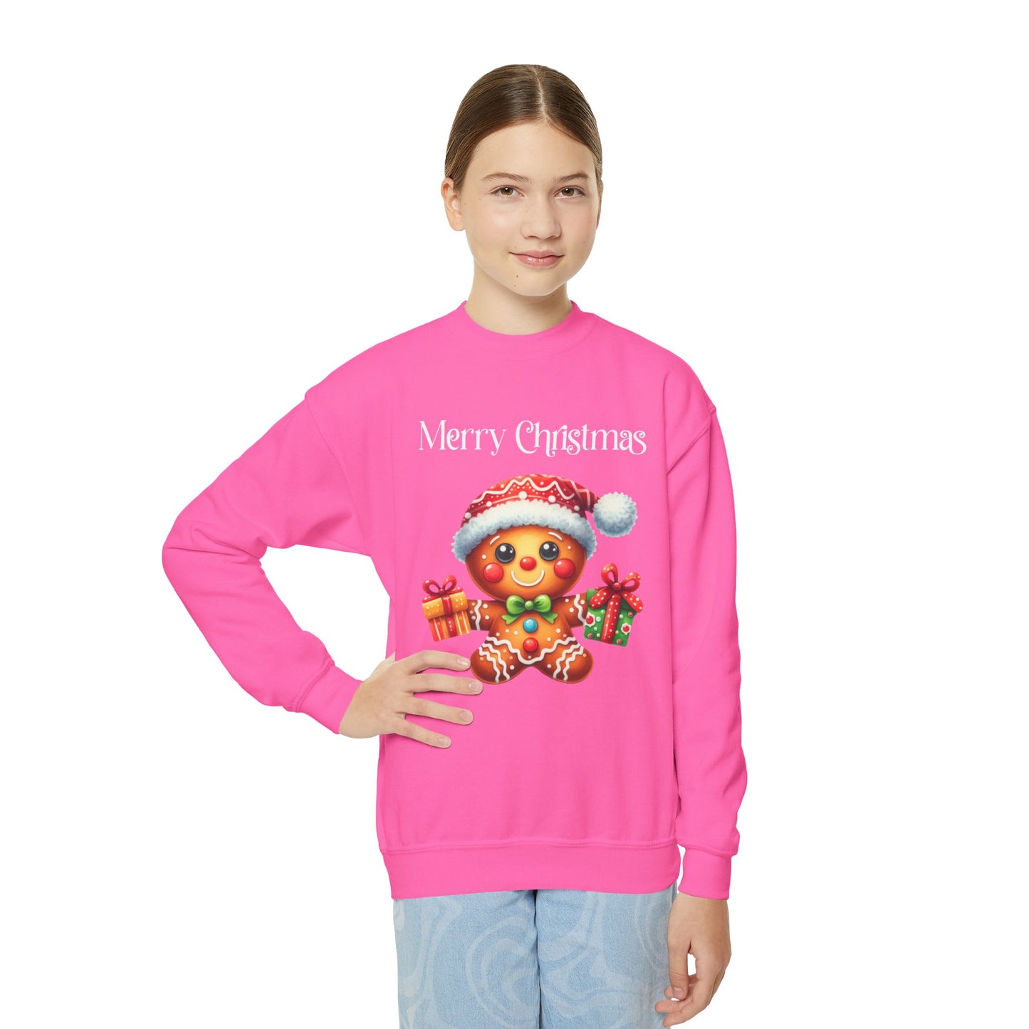 Child Sweatshirt - Christmas - Gingerbread - Merry Christmas (01a)