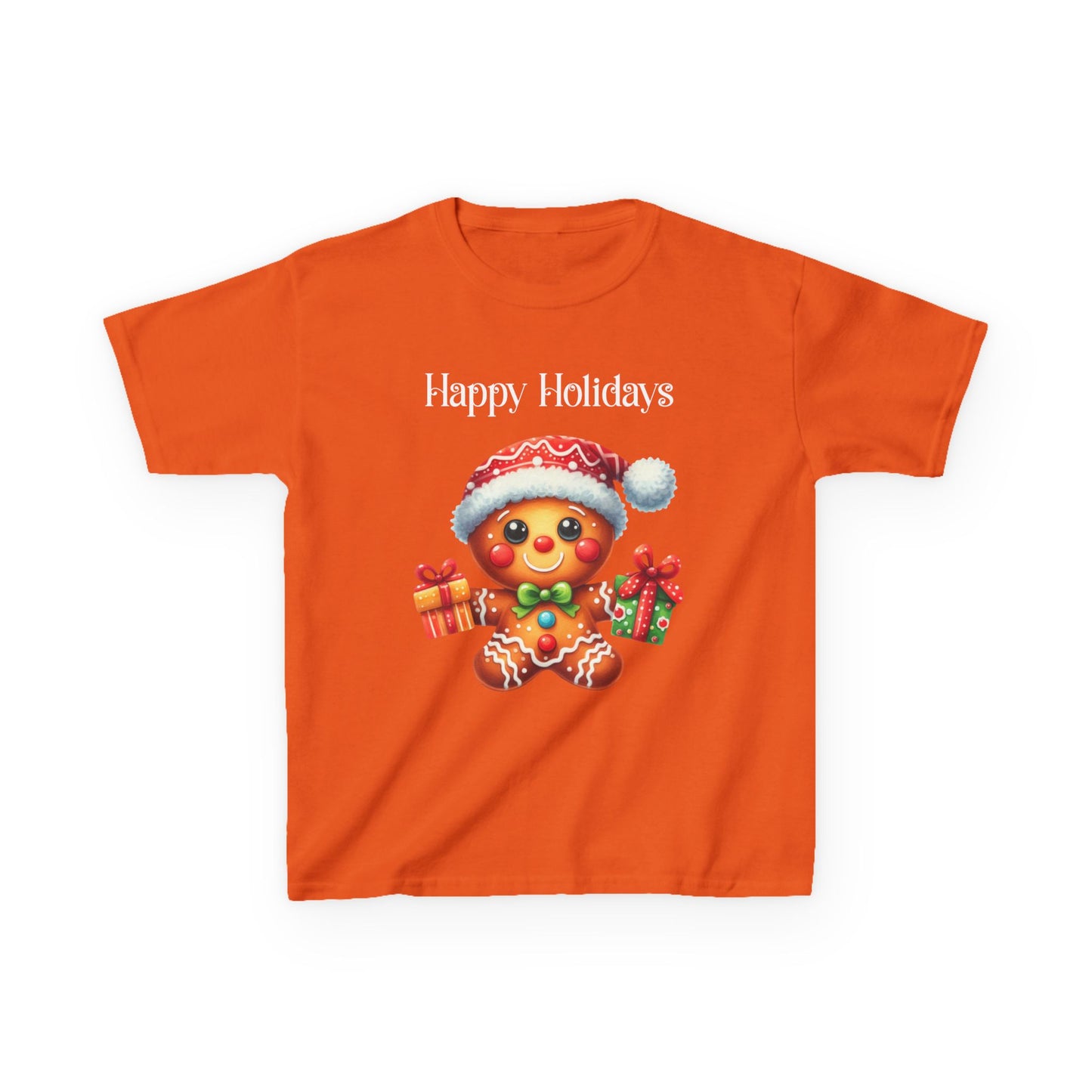 Child Tee - Christmas - Gingerbread - Happy Holidays (01a)