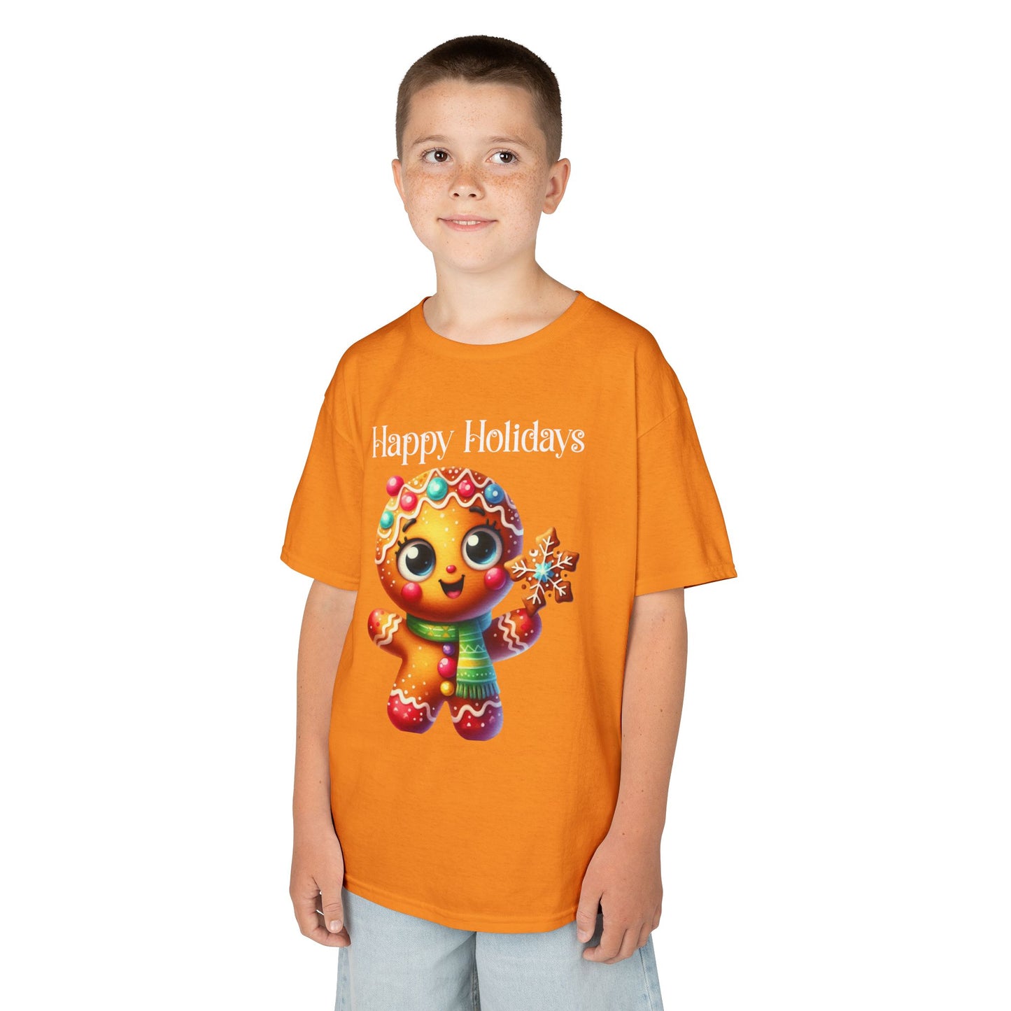 Child Tee - Christmas - Gingerbread - Happy Holidays (03a)