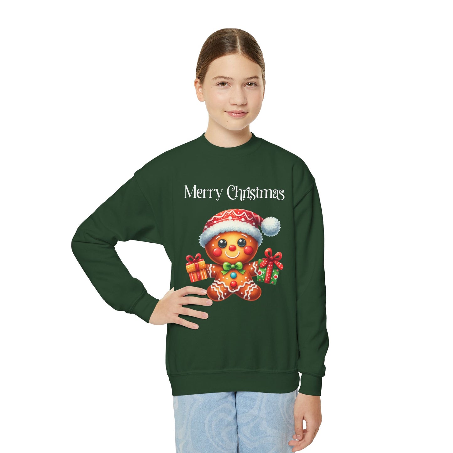 Child Sweatshirt - Christmas - Gingerbread - Merry Christmas (01a)