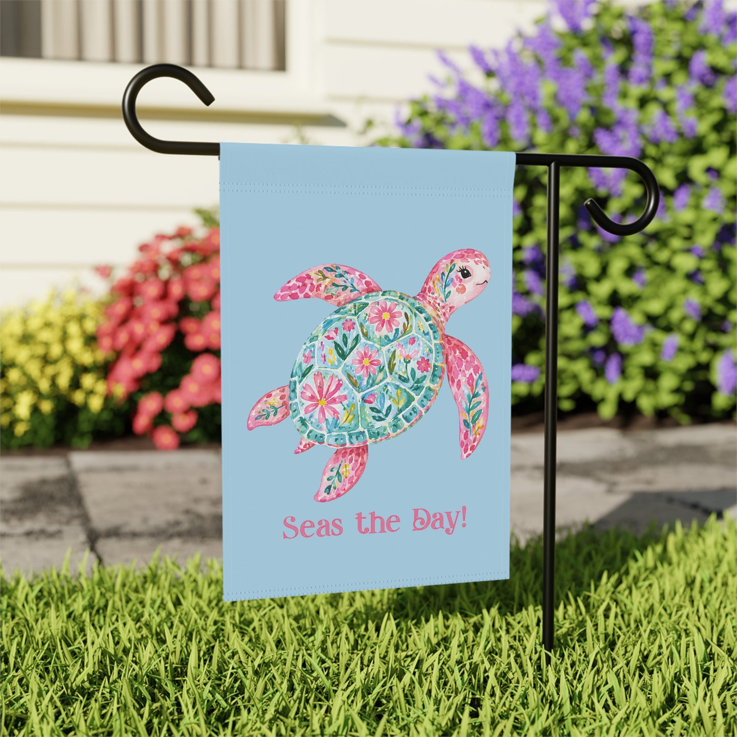 Garden Flag - Season -  Seas the Day Turtle (01)