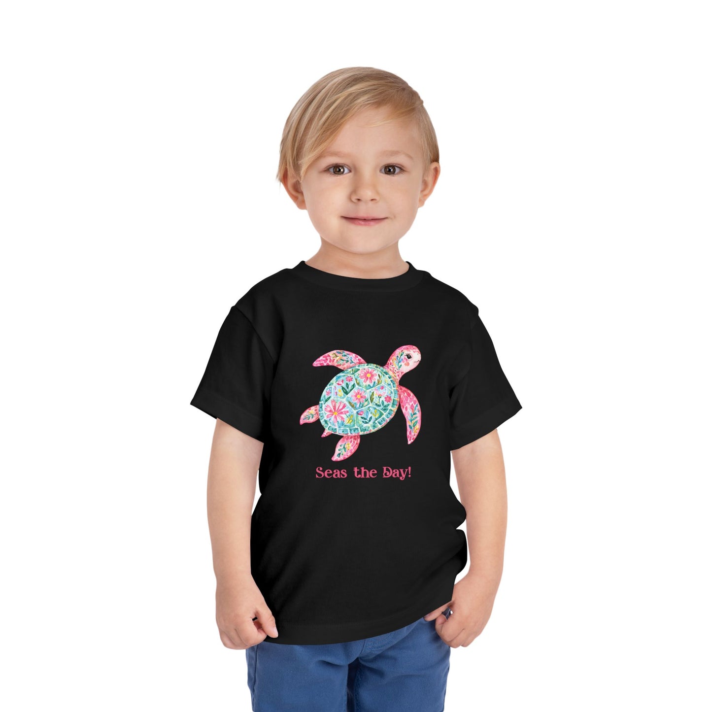 Toddler Tee - Animal - Seas the Day Turtle (01)