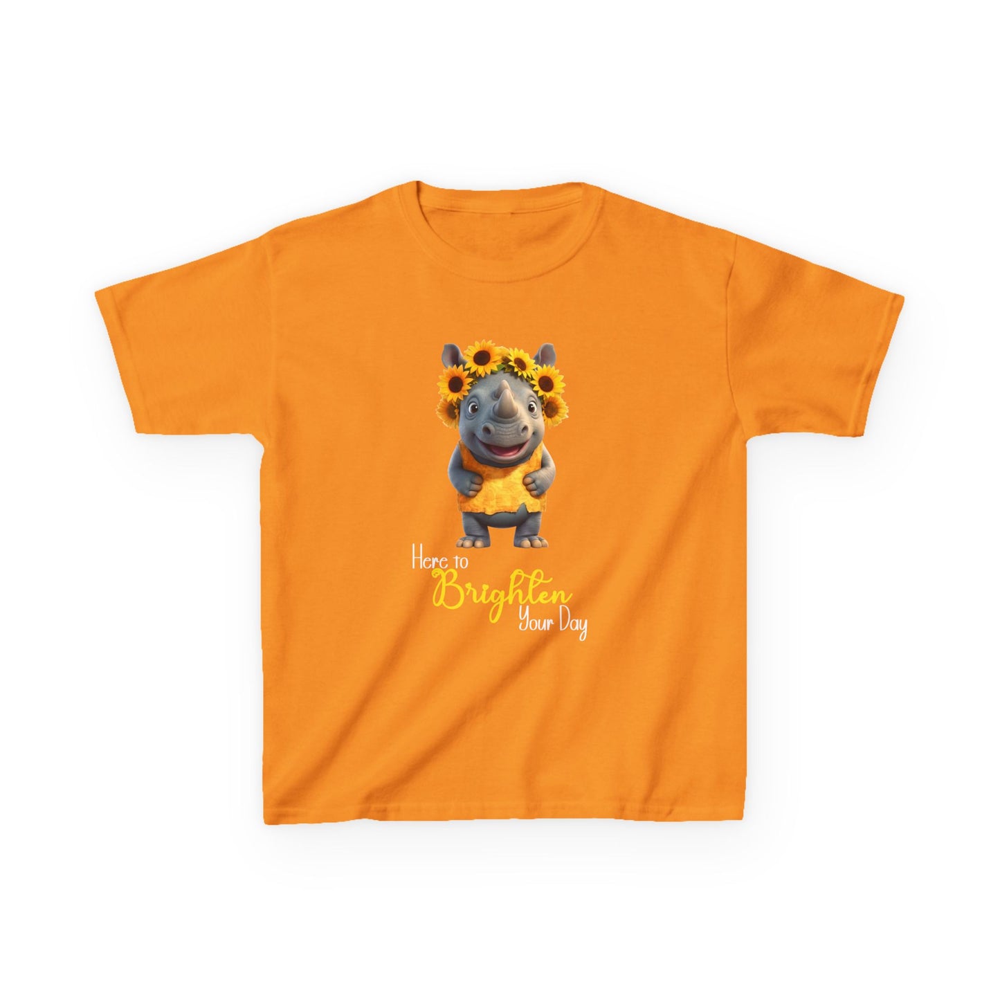 Child Tee - Animal - Here to Brighten, Rhino (01)