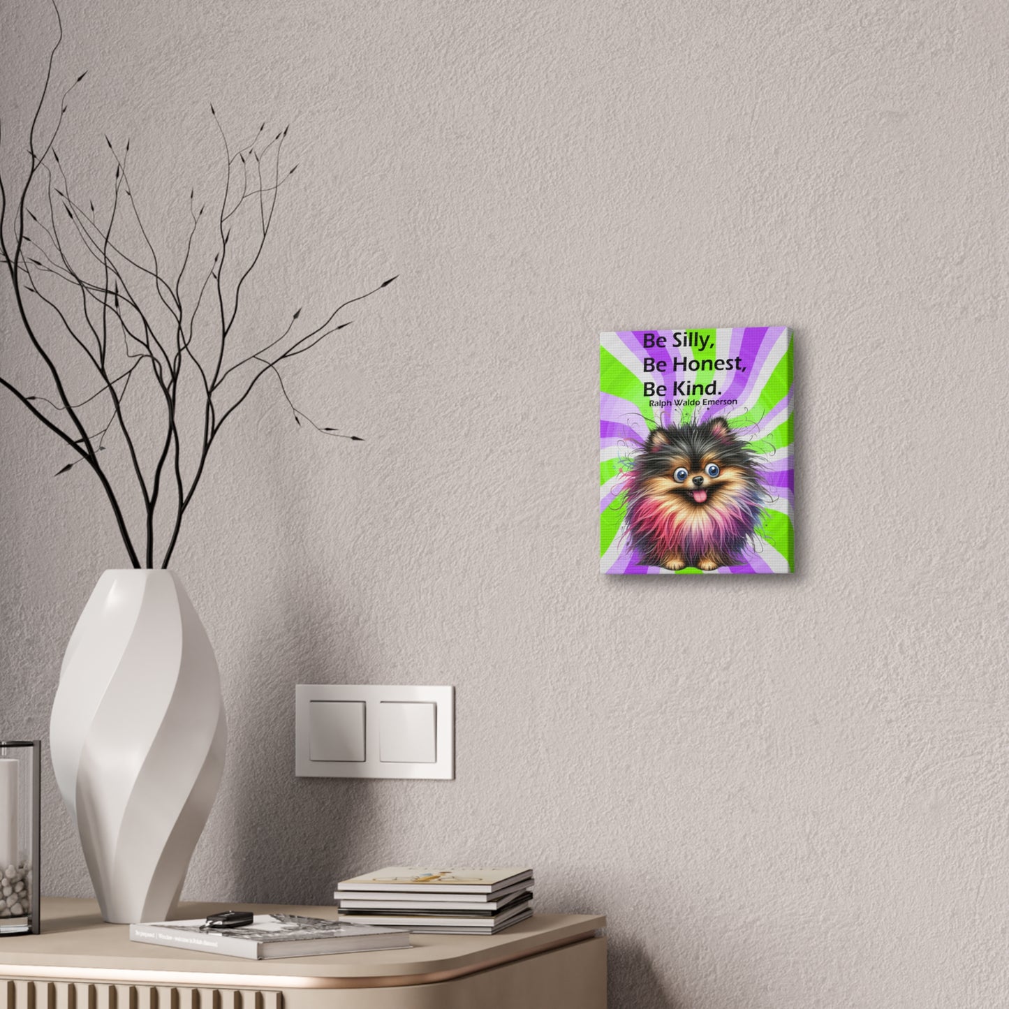 Canvas Art - Inspiring - Be Silly, Be Honest, Be Kind - Dog 02