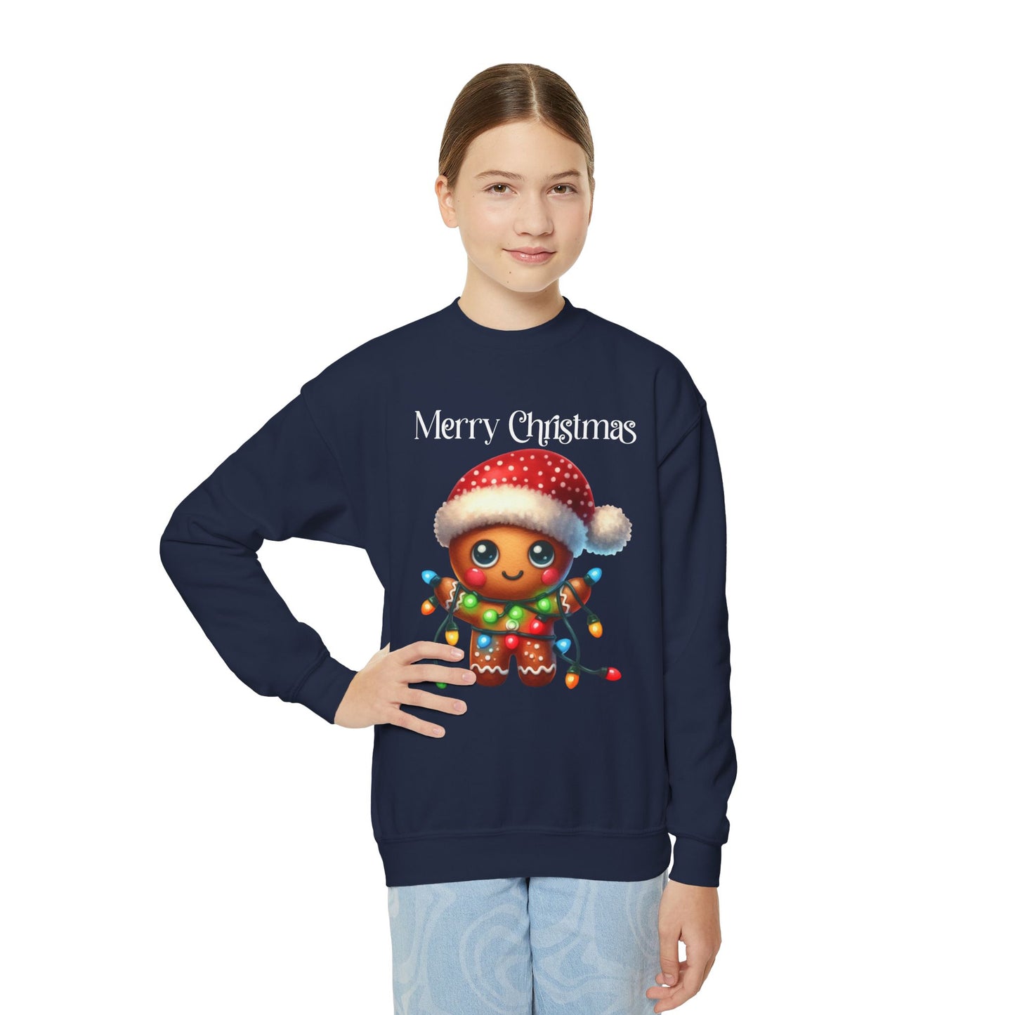 Child Sweatshirt - Christmas - Gingerbread - Merry Christmas (02a)