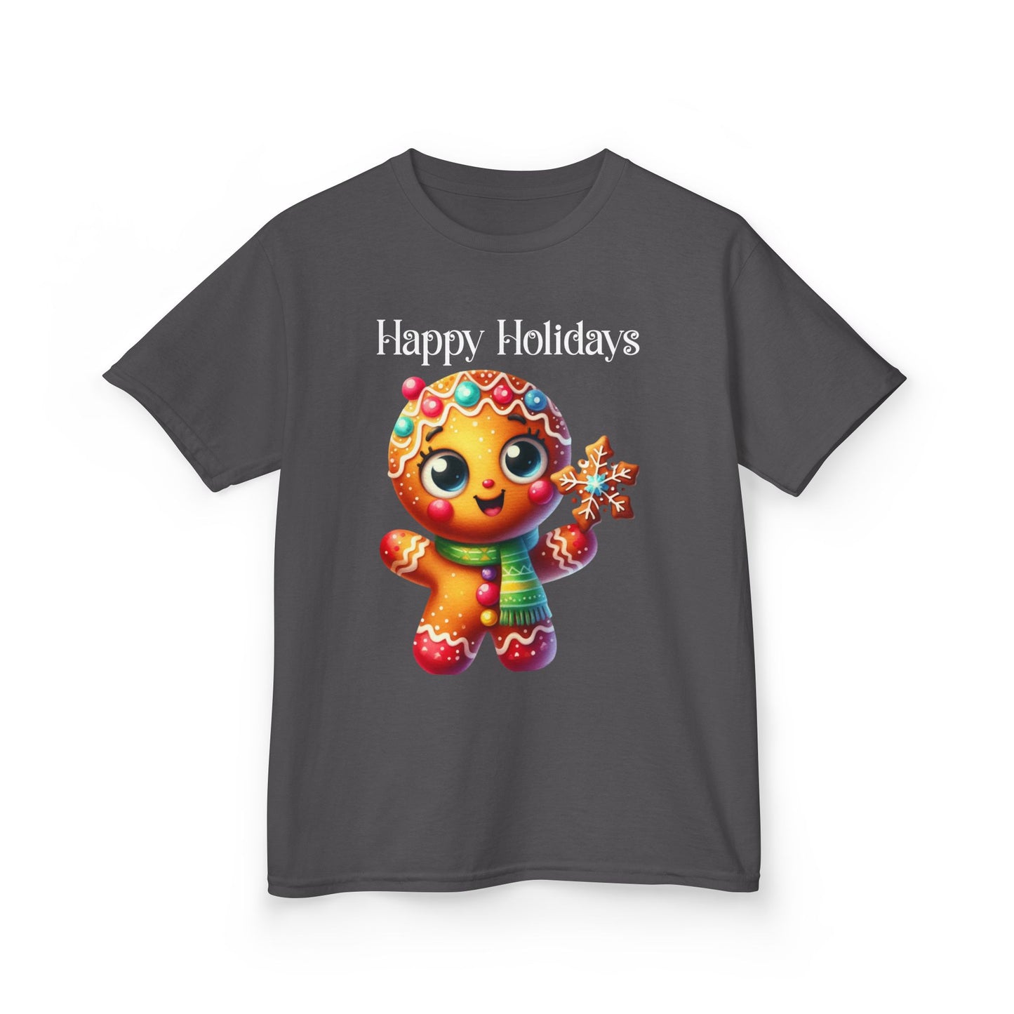 Child Tee - Christmas - Gingerbread - Happy Holidays (03a)