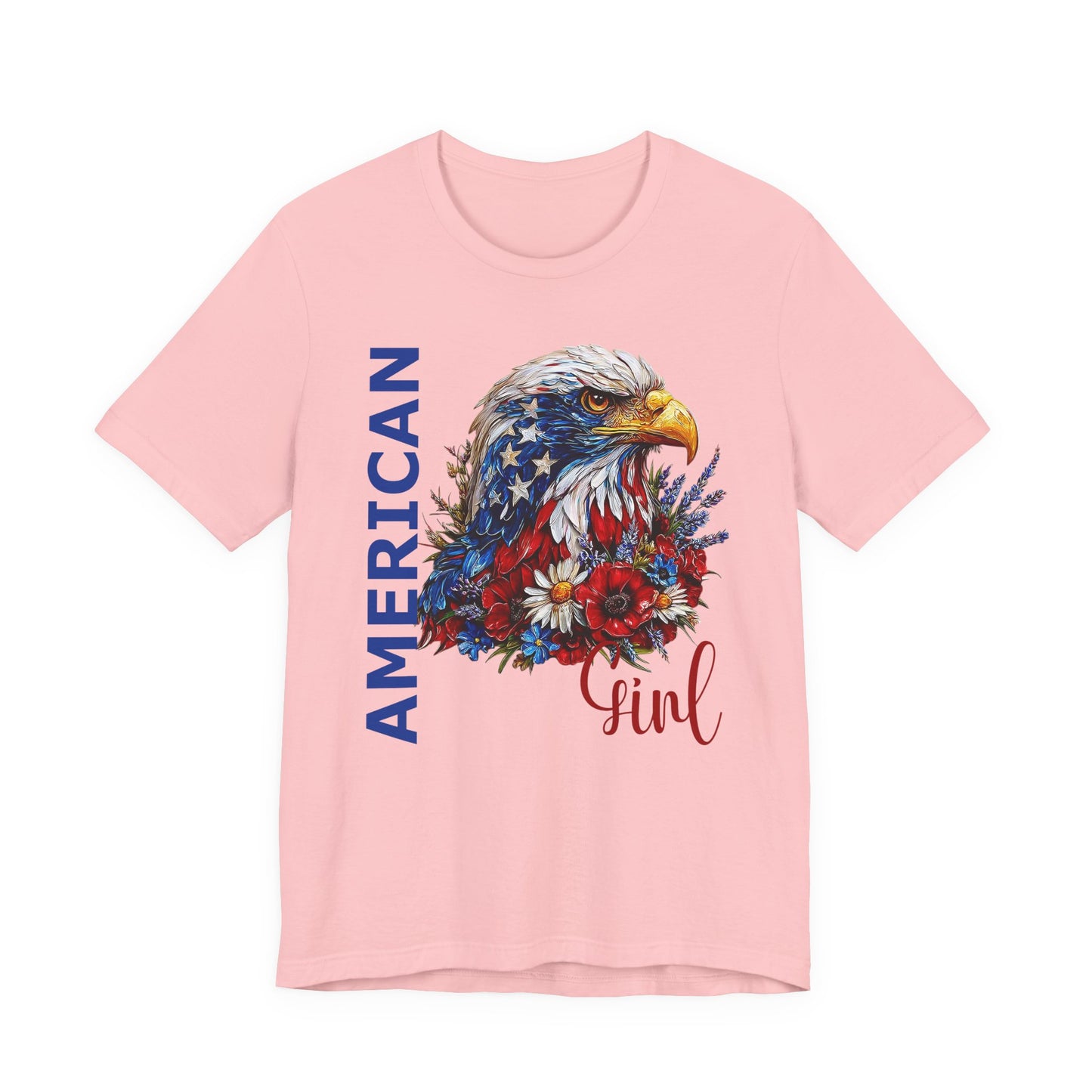 T-Shirt - American - American Girl with Eagle 01