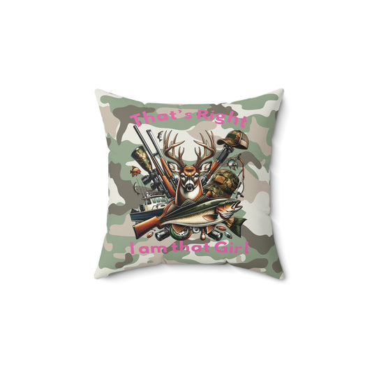 Square Pillow - Hunter - I am that Girl (1)
