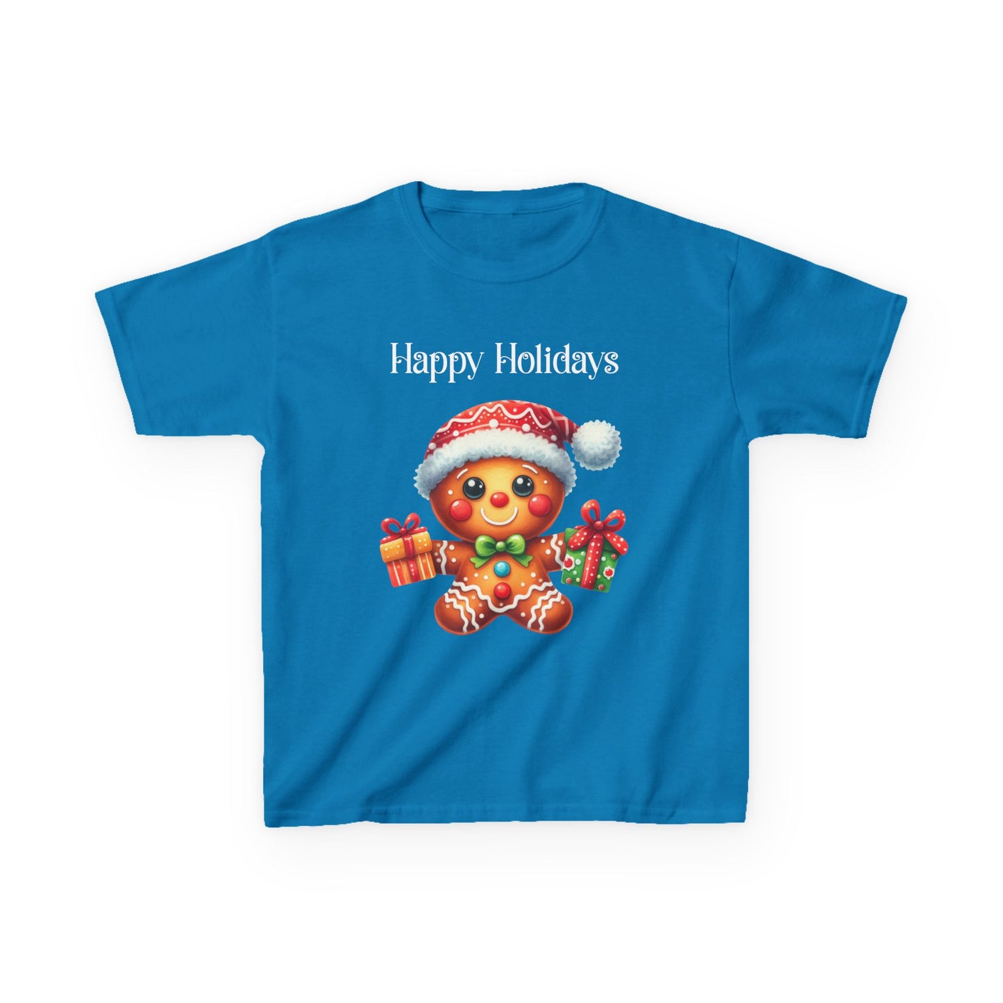 Child Tee - Christmas - Gingerbread - Happy Holidays (01a)