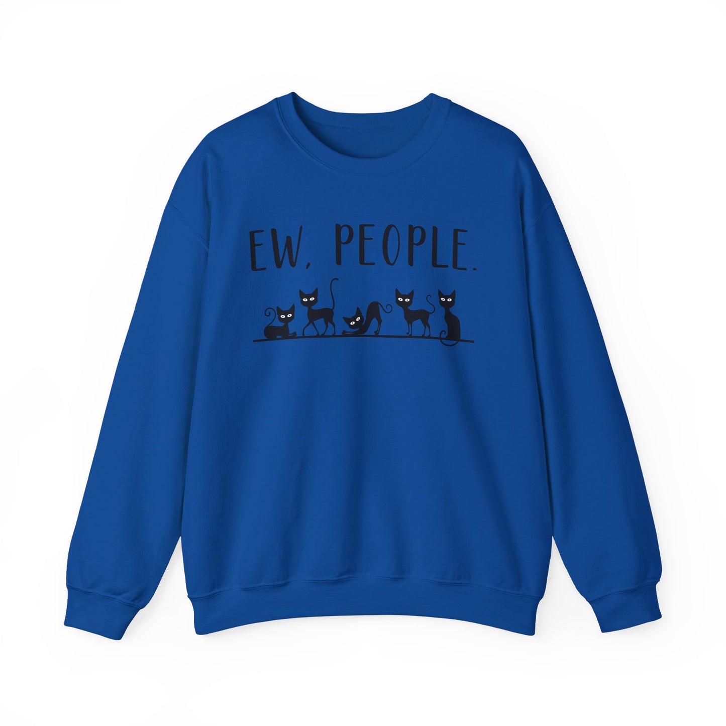 Sweatshirt - Animal Lover - Ew People with Black Cats (01)