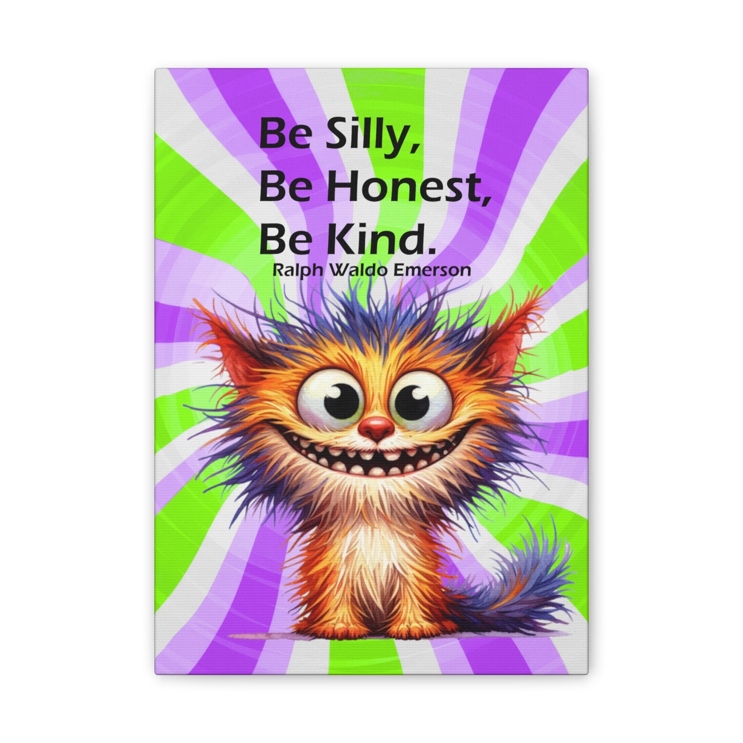 Canvas Art - Inspiring - Be Silly, Be Honest, Be Kind - Cat 01