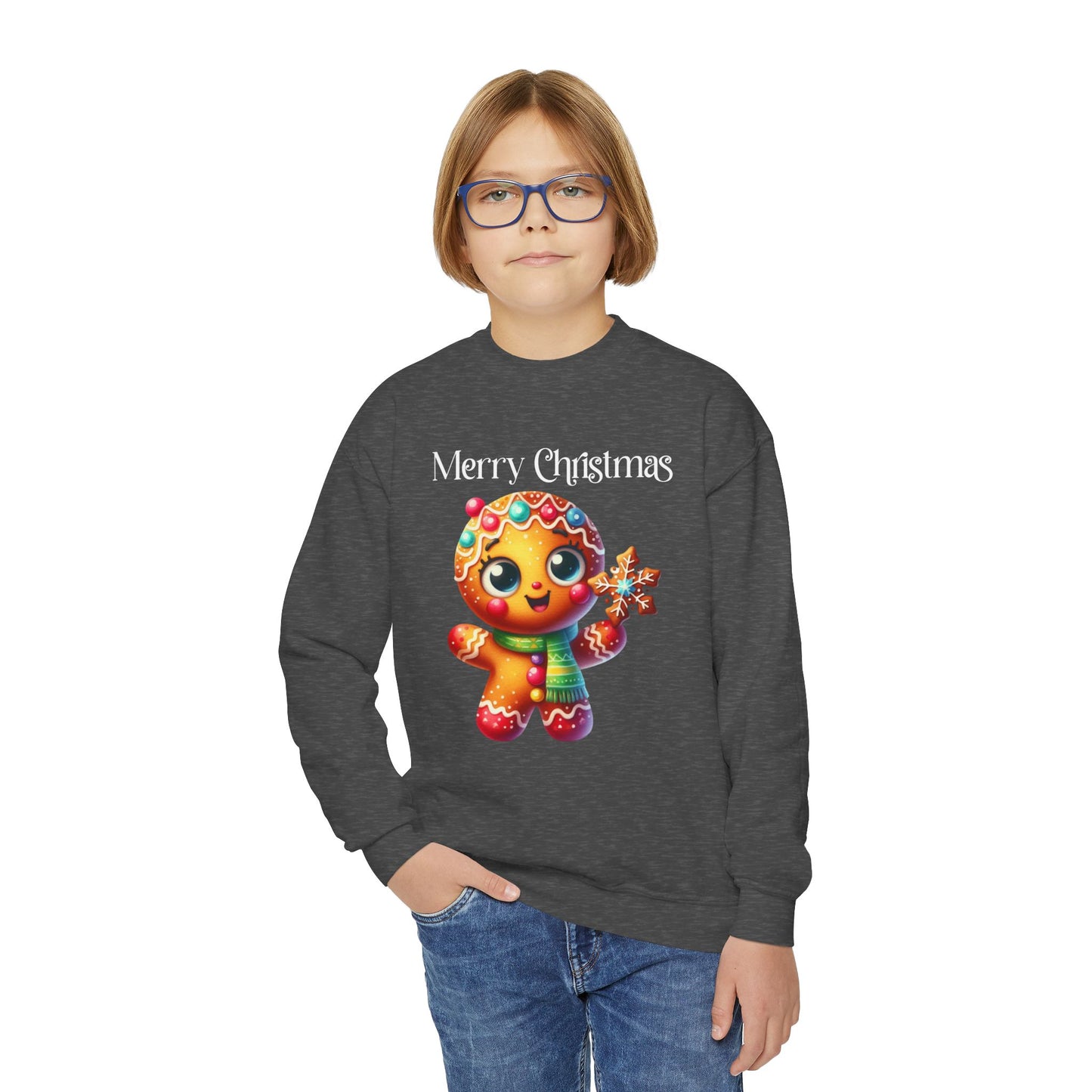 Child Sweatshirt - Christmas - Gingerbread - Merry Christmas (03a)