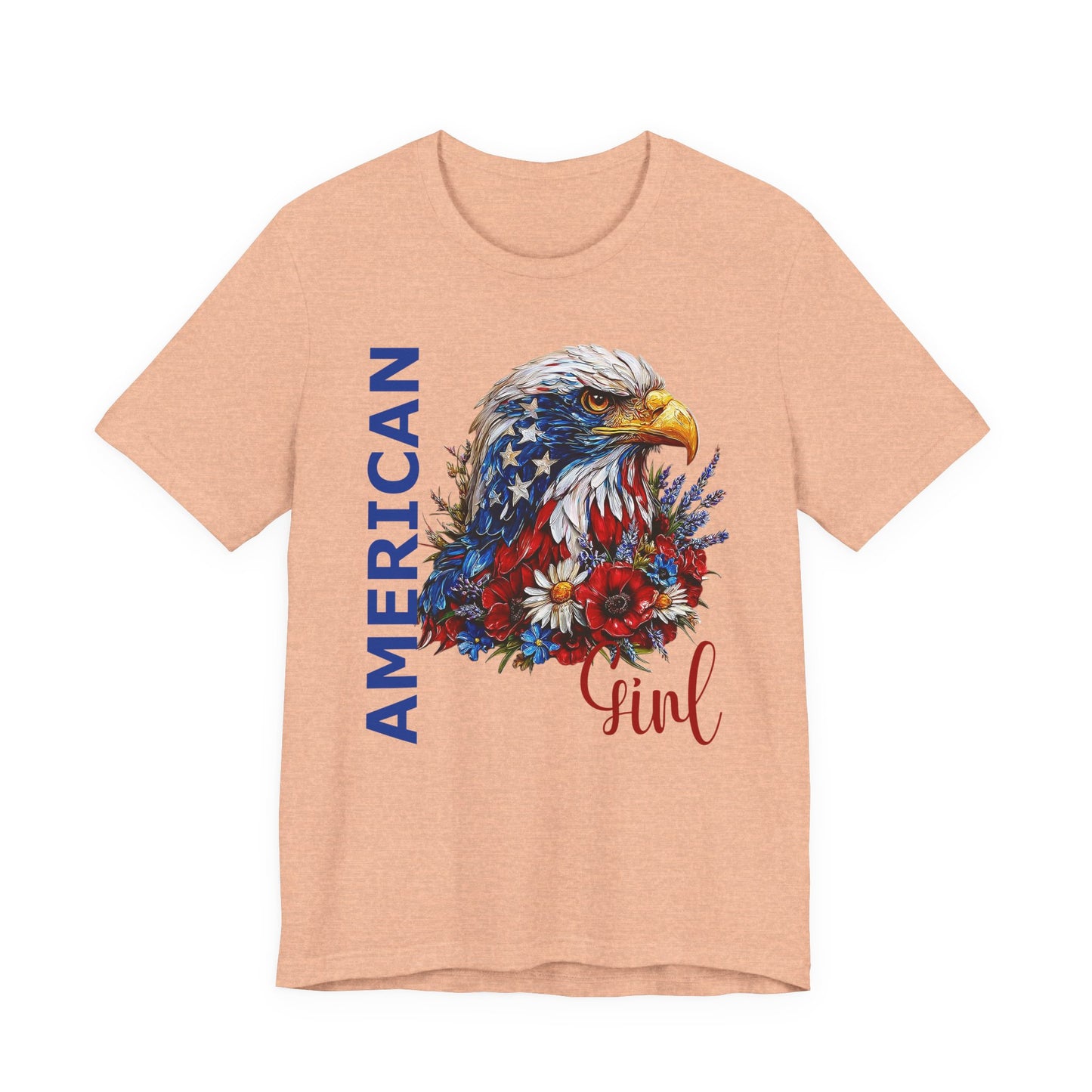 T-Shirt - American - American Girl with Eagle 01
