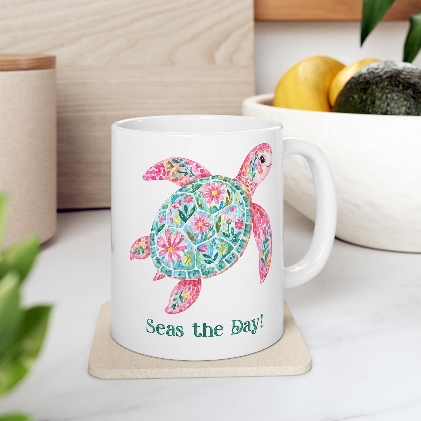 Ceramic Mug - Animal - Seas the Day Turtle (01)