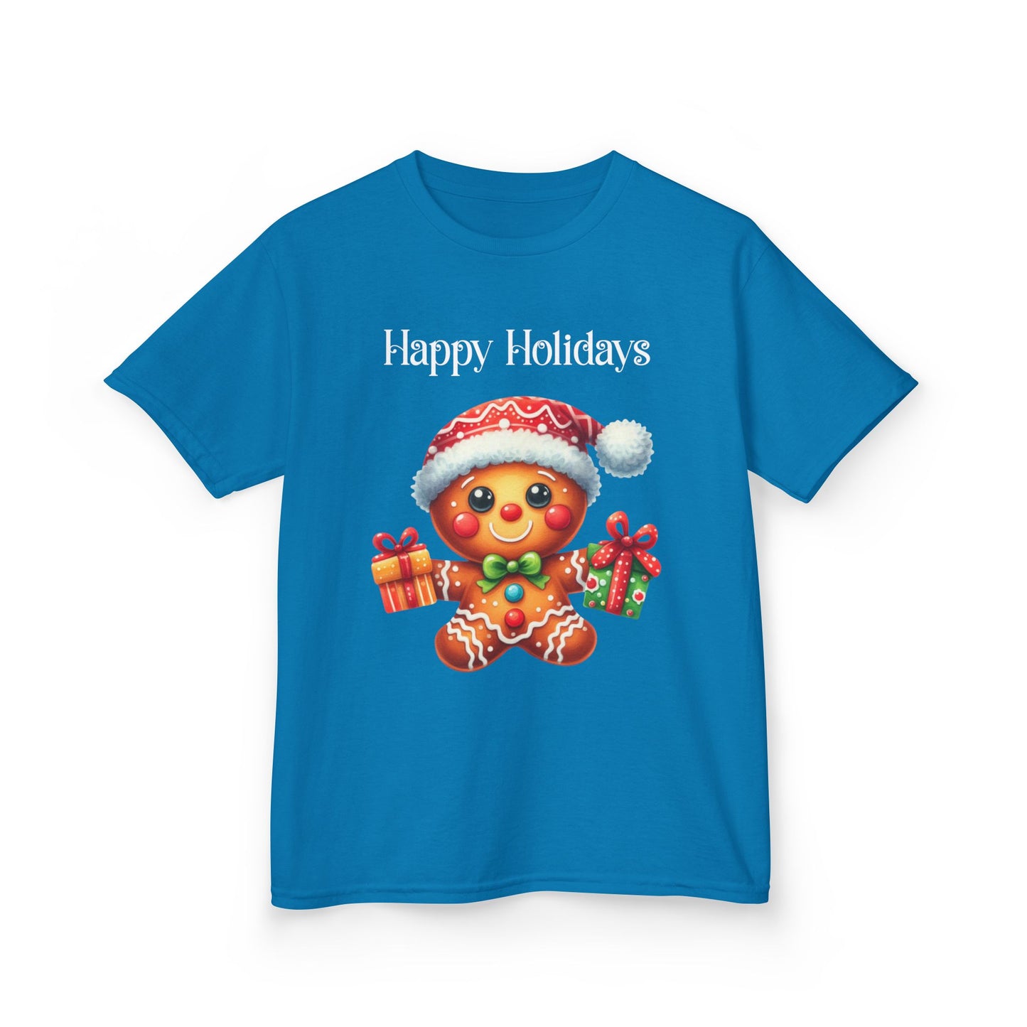 Child Tee - Christmas - Gingerbread - Happy Holidays (01a)