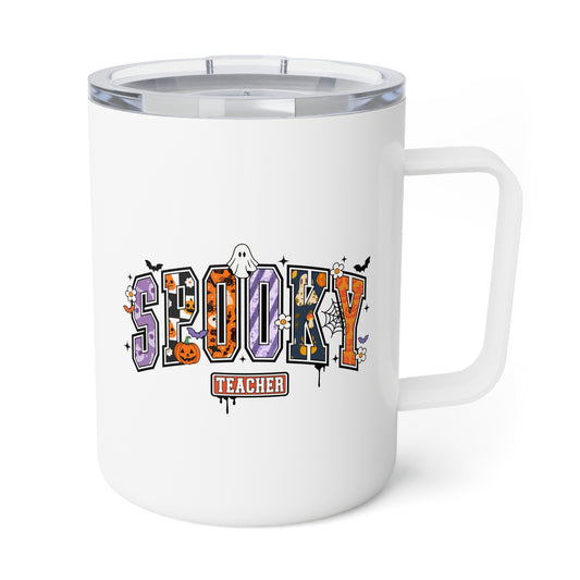 Insulated Mug - Teacher / Halloween - Spooky Teacher (01a)