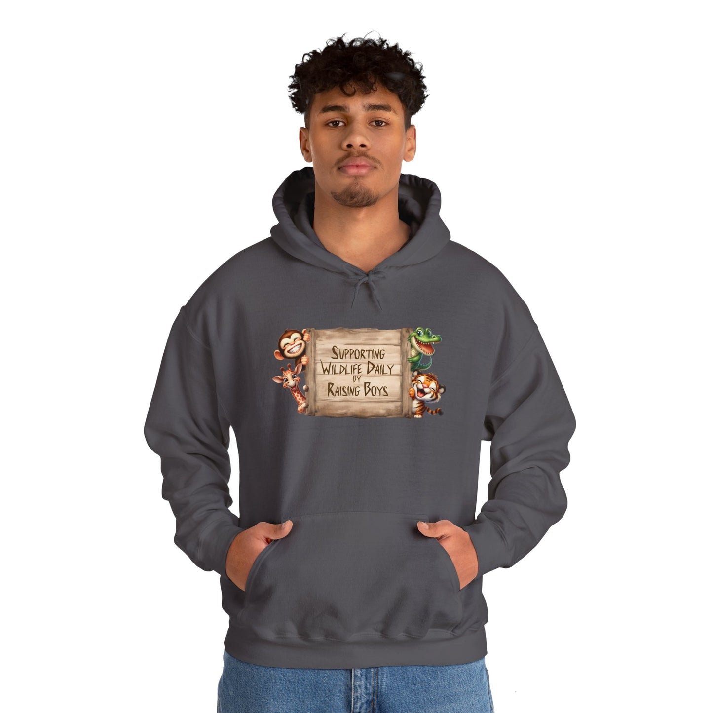 Hoodie - Supporting Wildlife by Raising Boys