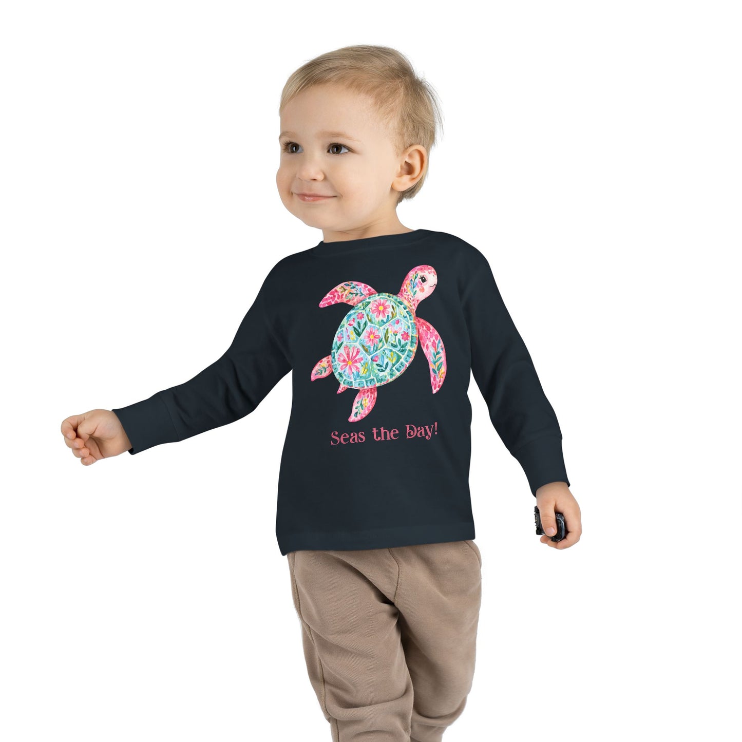 Toddler LS Tee - Animal - Seas the Day Turtle (01)
