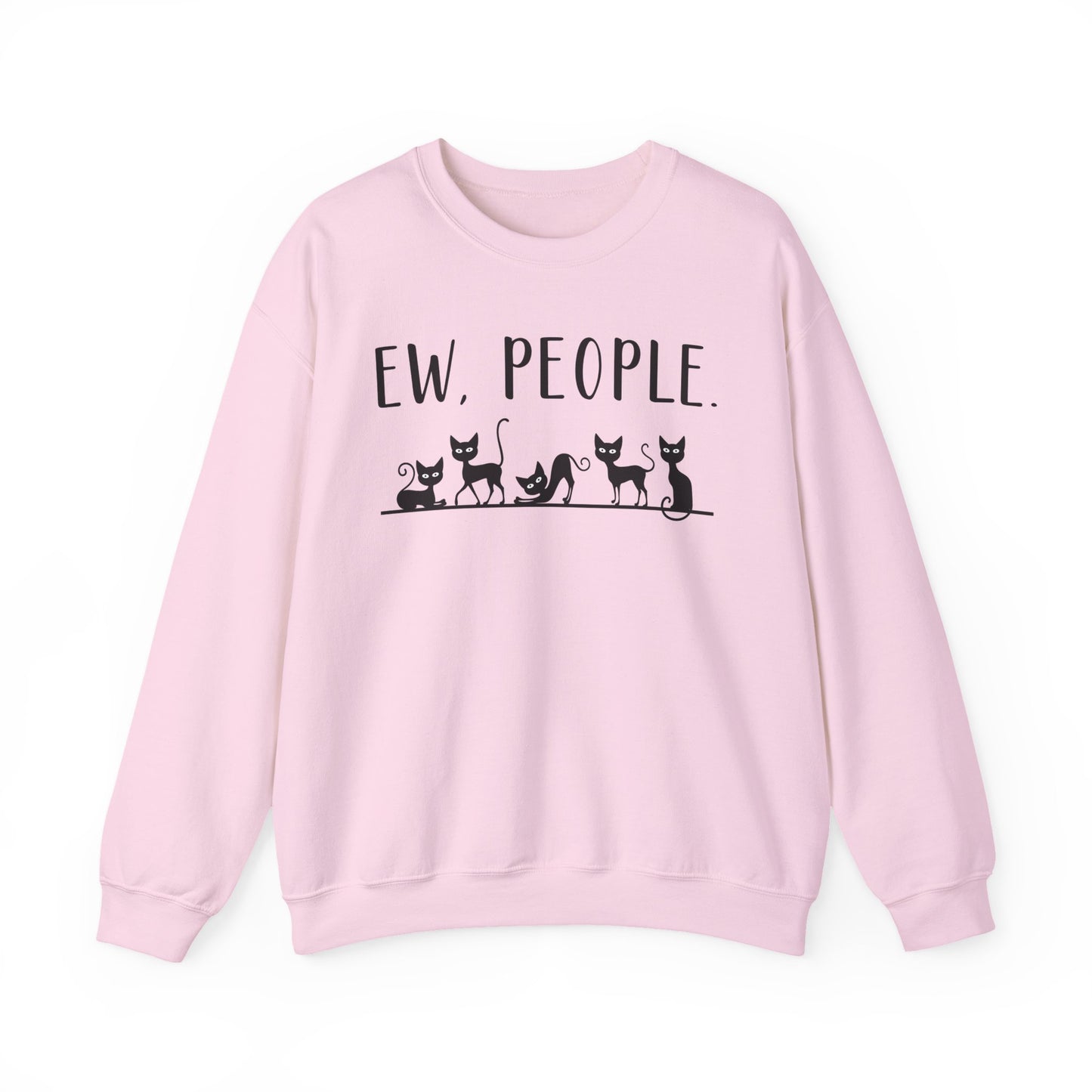 Sweatshirt - Animal Lover - Ew People with Black Cats (01)